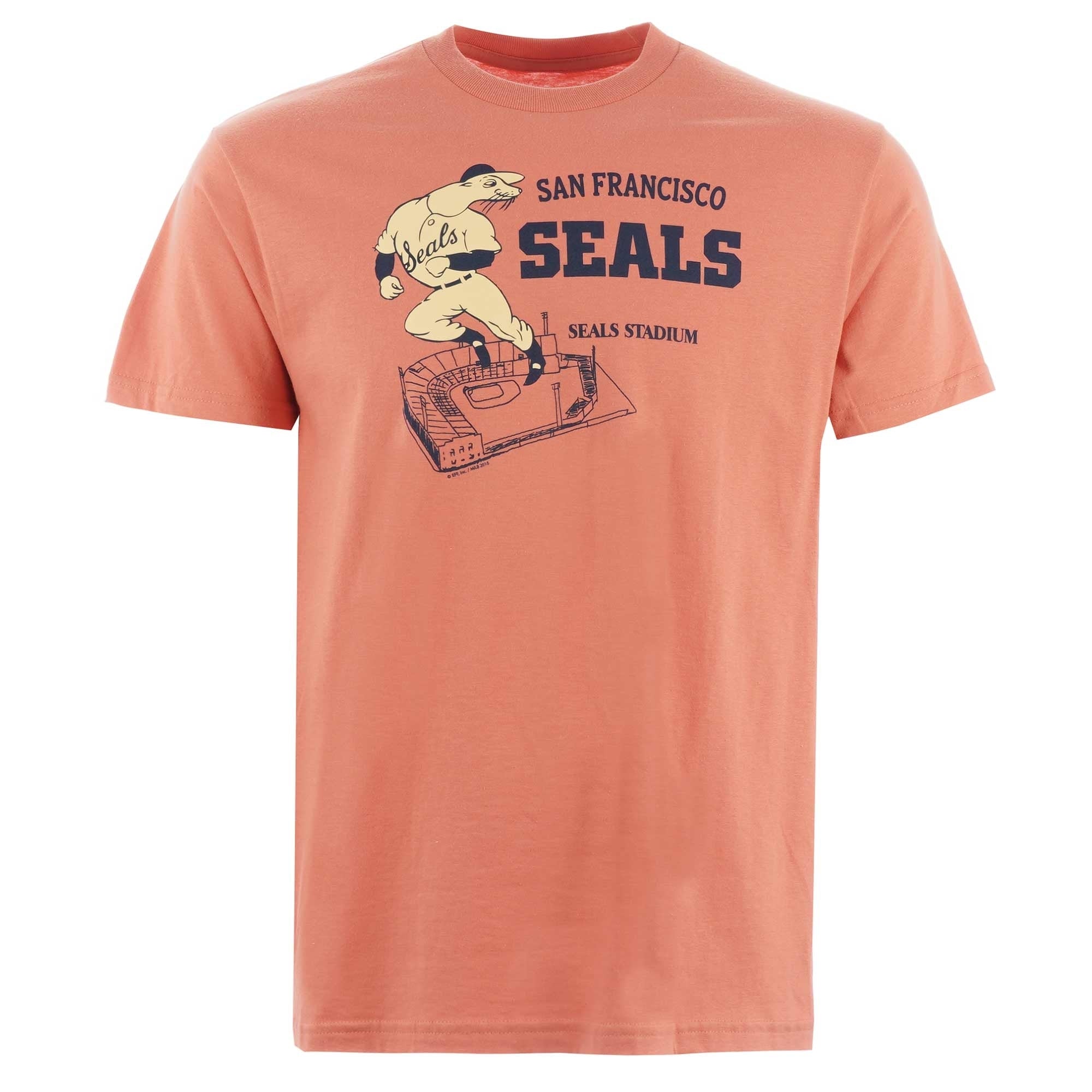 Ebbets Field Flannels San Francisco Seals Stadium T-Shirt - Coral