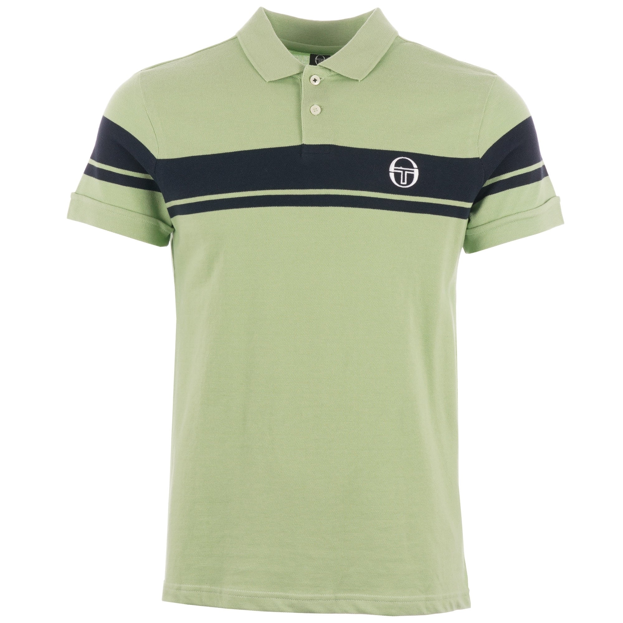 Sergio Tacchini Young Line Polo Shirt - Quiet Green & Navy