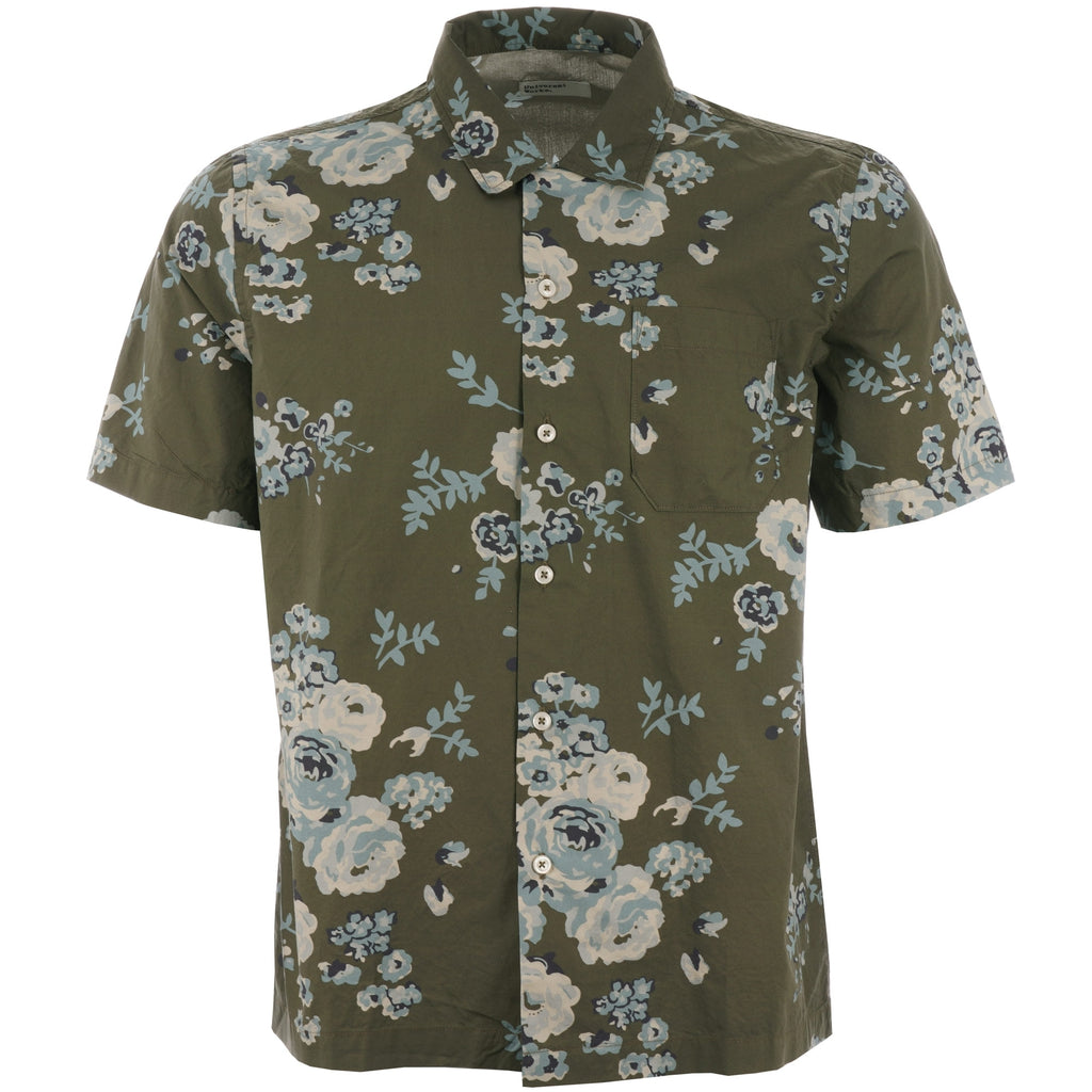 Universal Works Road Shirt - Olive Flower Poplin