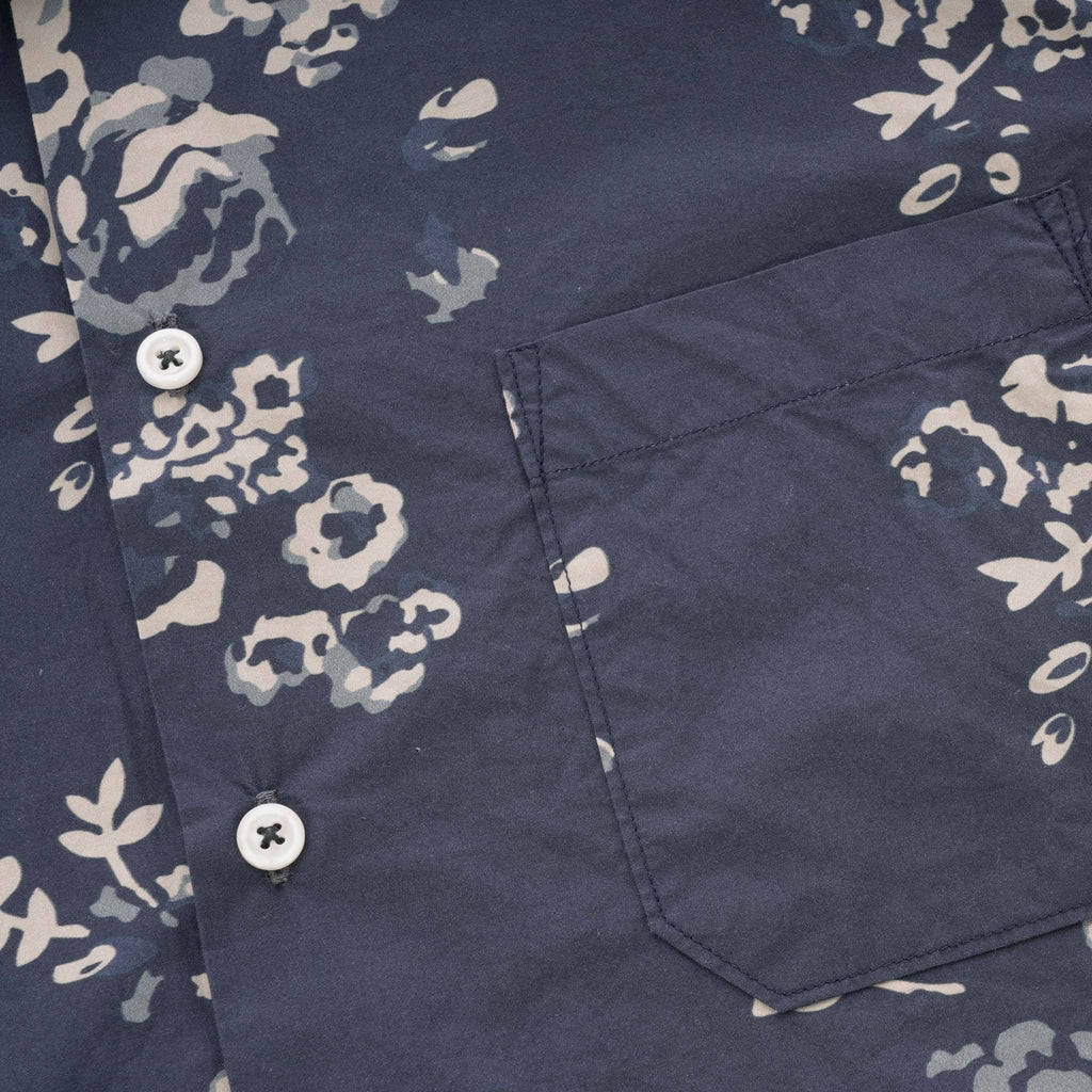 Universal Works Road Shirt - Navy Flower Poplin