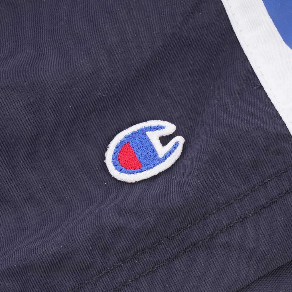 Champion Script Logo Print Panel Swim Shorts - Navy