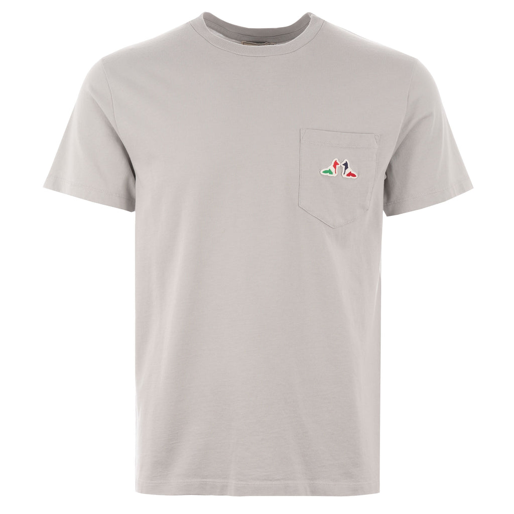 Maison Kitsune Resting Fox Patch T-Shirt - Grey