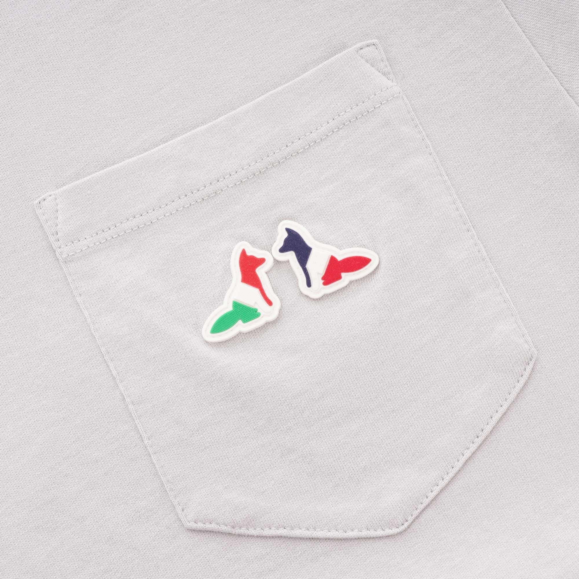 Maison Kitsune Resting Fox Patch T-Shirt - Grey