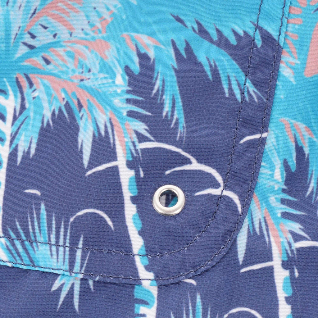 Lacoste Hawaiian Print Swim Shorts - Navy Blue
