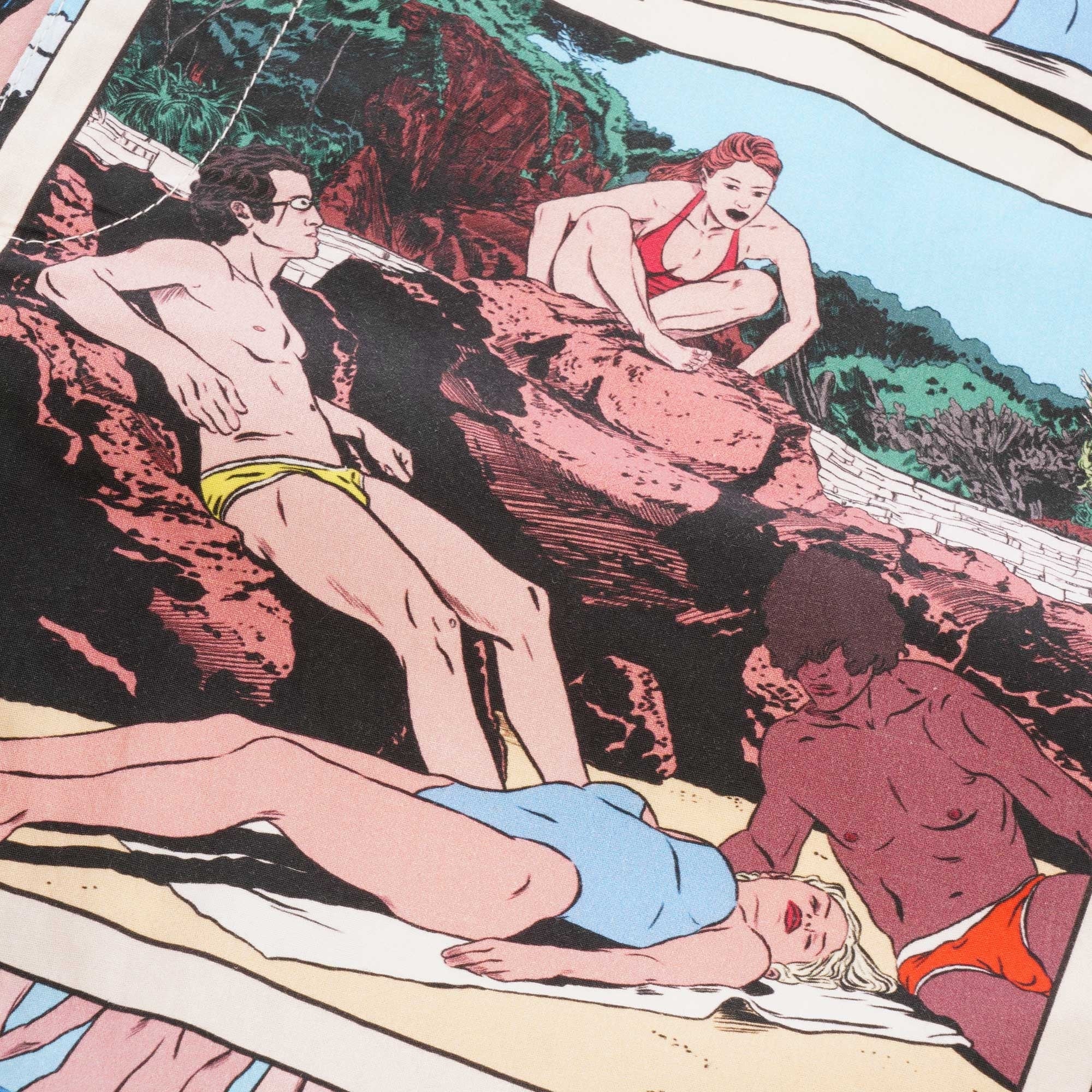 Edwin x Ugo Bienvenu Lobo Shorts - White La Playa Allover Print