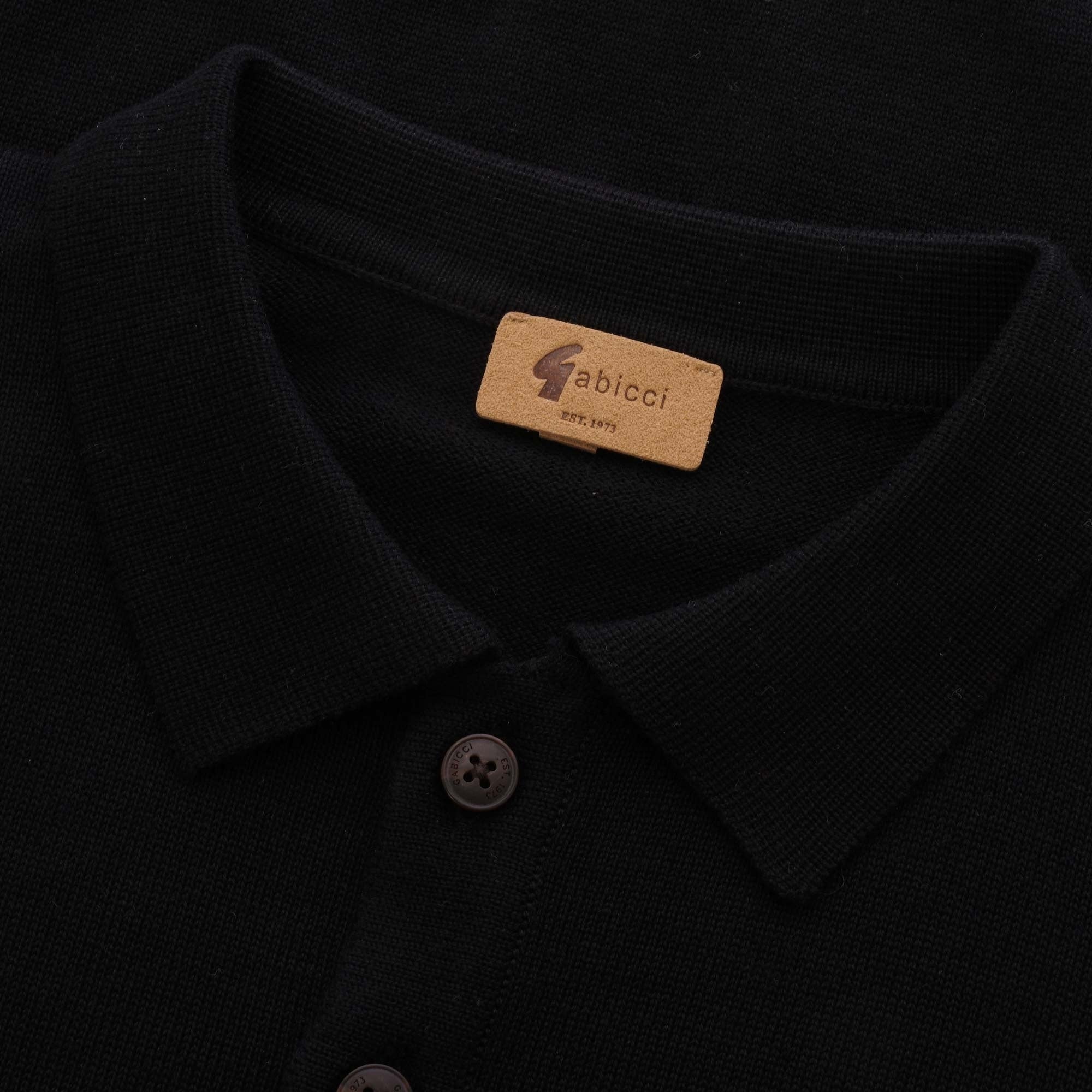 Gabicci Vintage Jackson Knitted Polo Shirt - Black