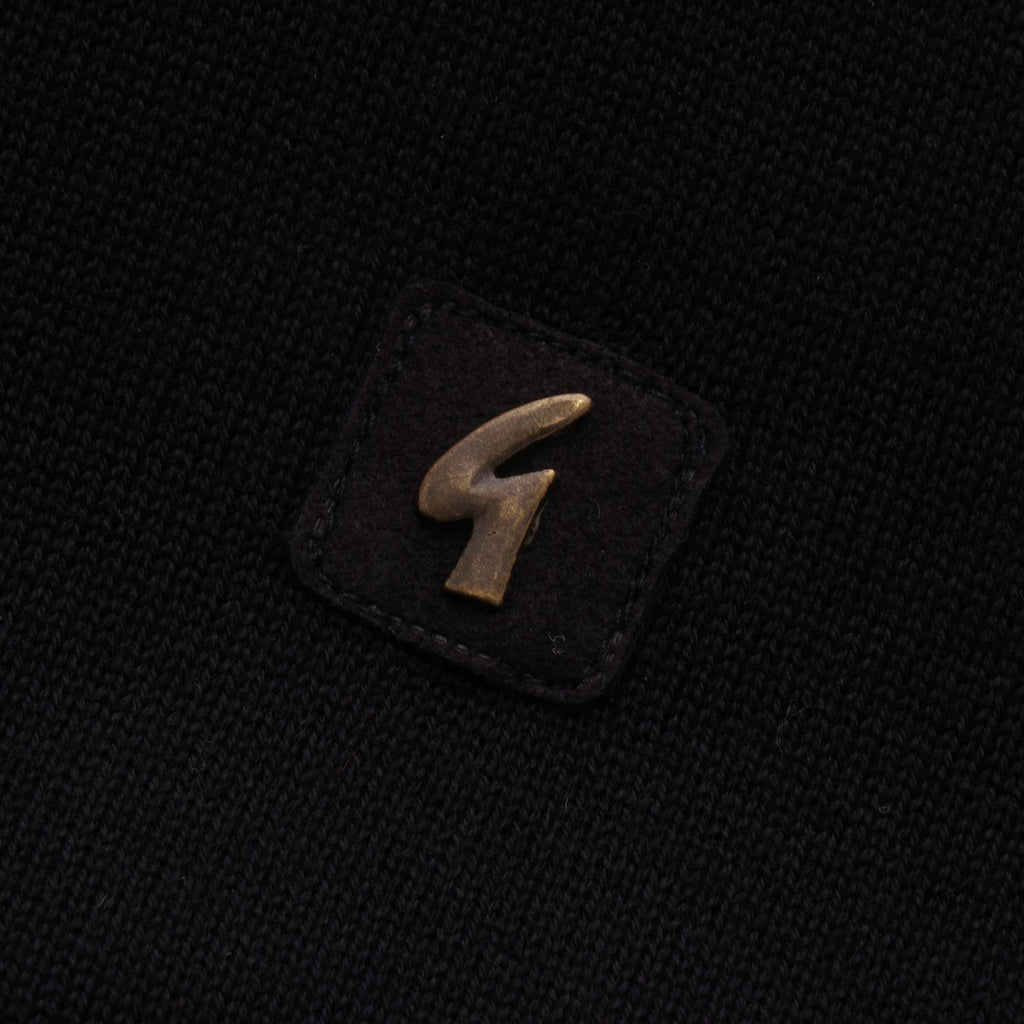 Gabicci Vintage Jackson Knitted Polo Shirt - Black