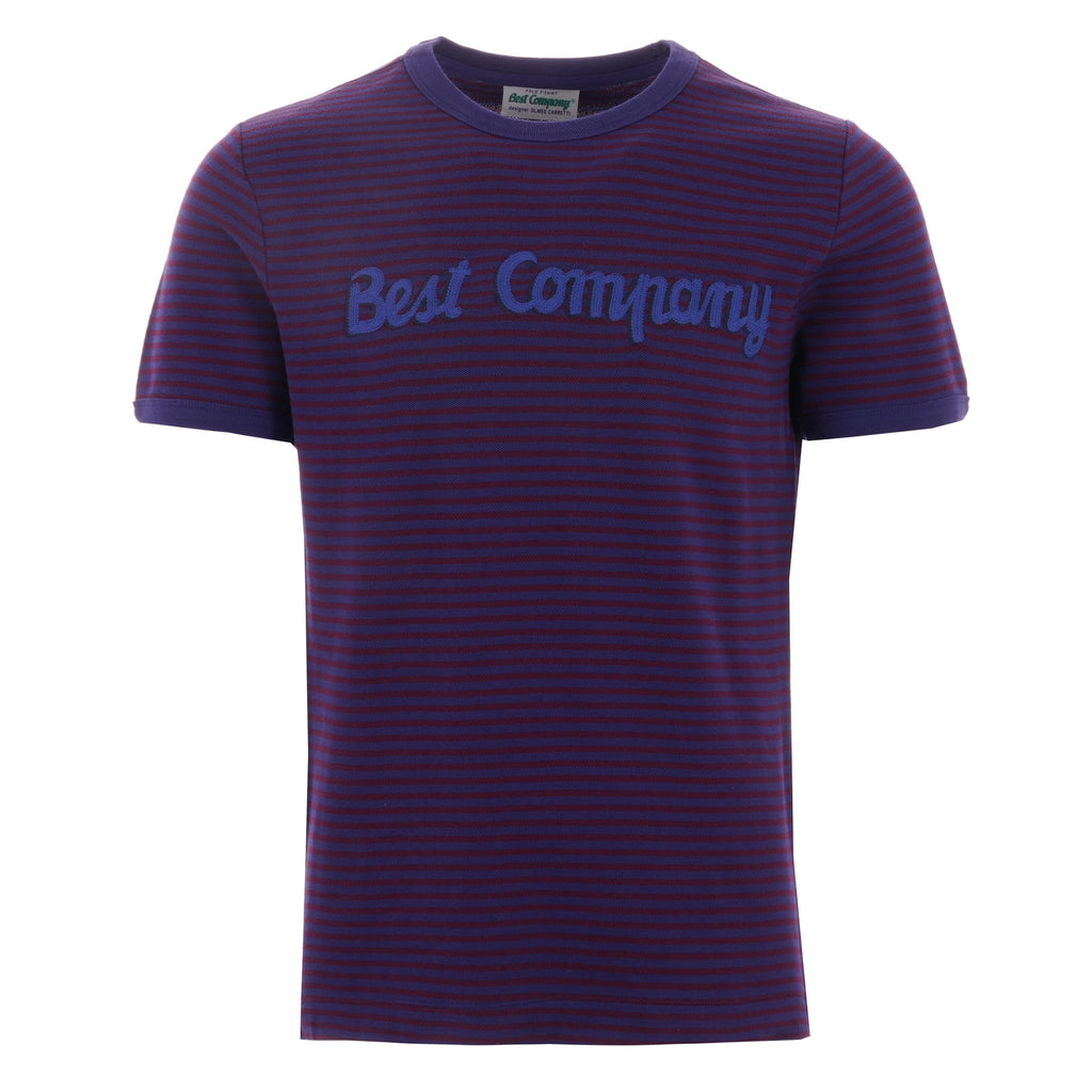 Best Company Striped Logo T-Shirt - Copiativo