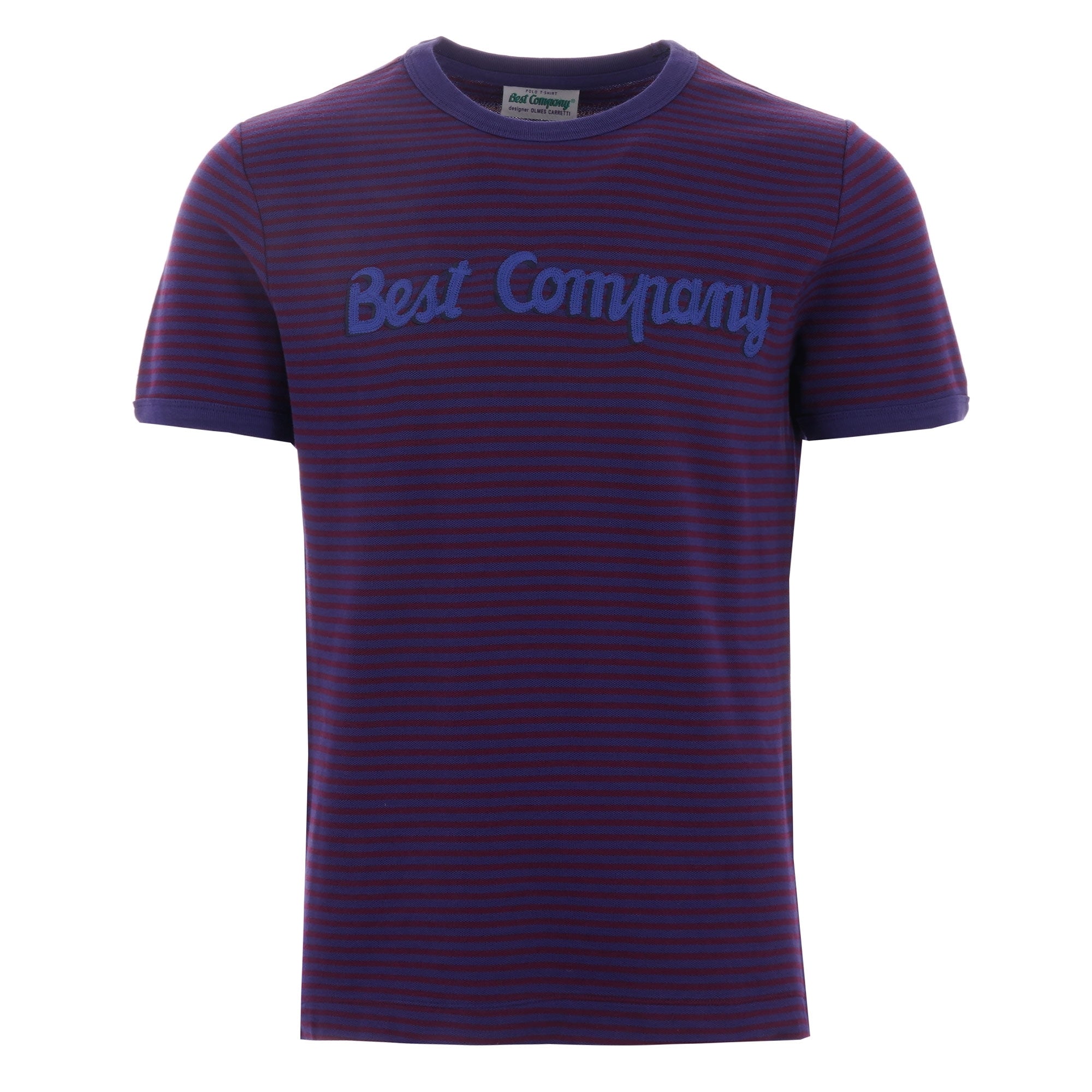 Best Company Striped Logo T-Shirt - Copiativo
