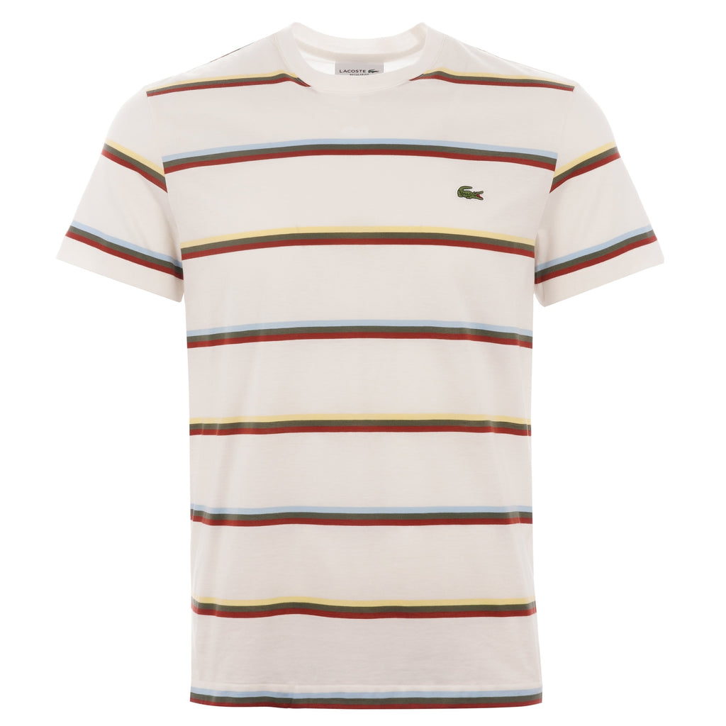 Lacoste Triple Stripe T-Shirt - Flour