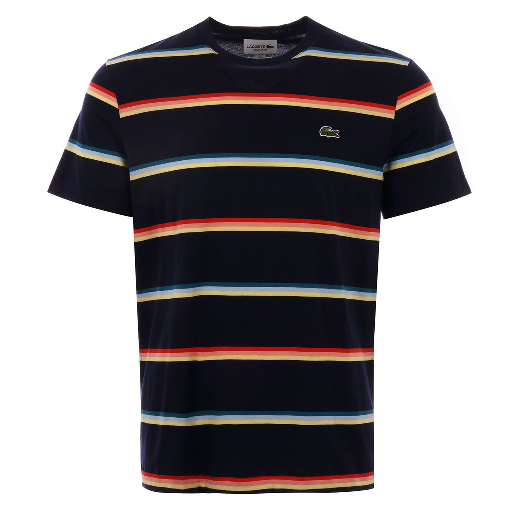 Lacoste Triple Stripe T-Shirt - Navy