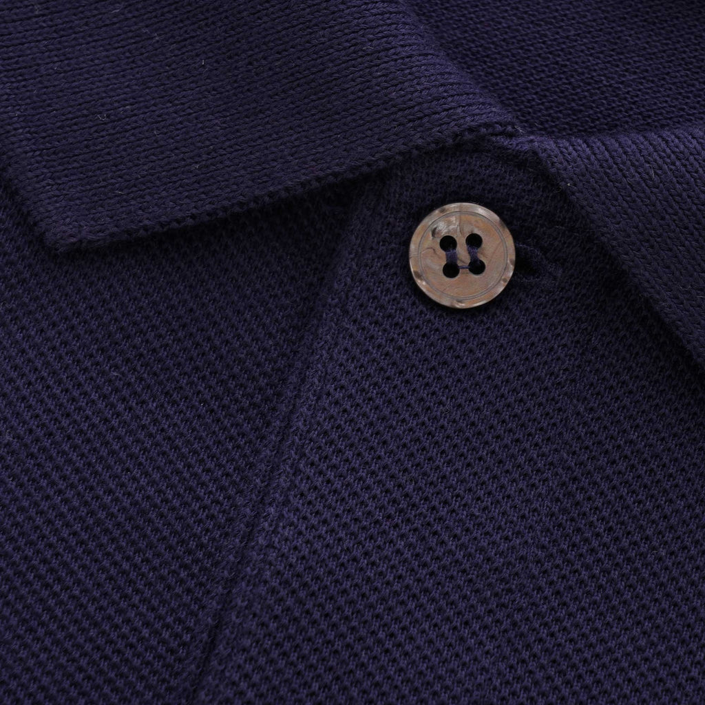 Cotton Petit Piqué  Polo Shirt - Navy