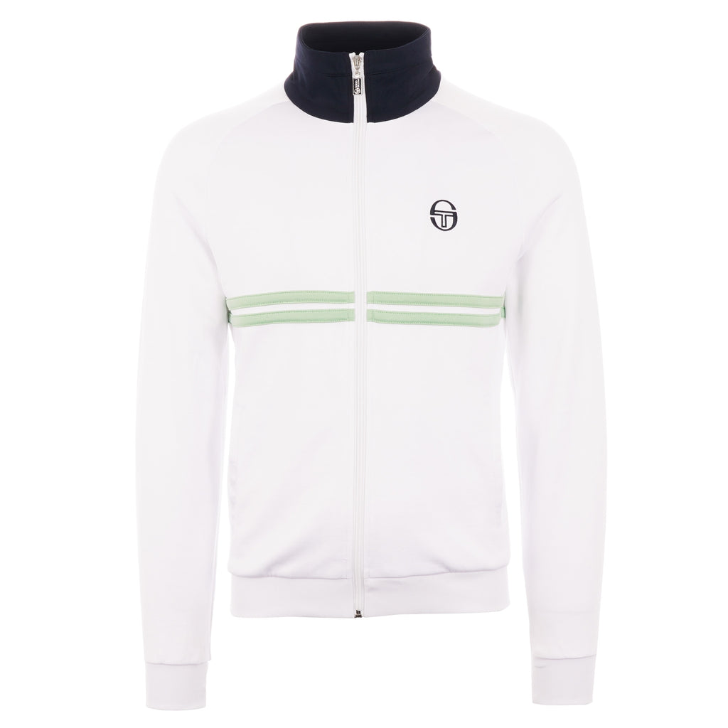 Sergio Tacchini Dallas Track Top - White & Quiet Green