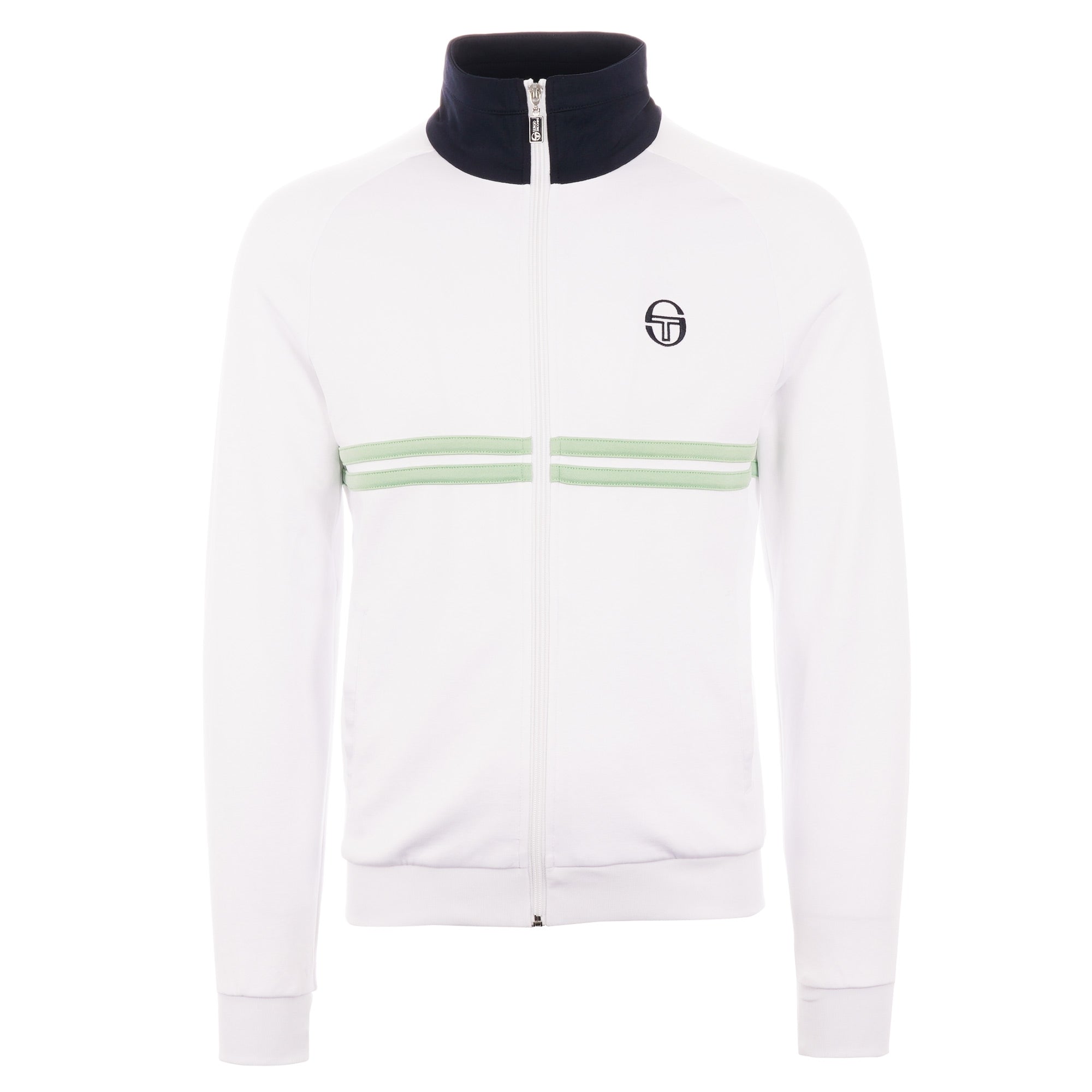 Sergio Tacchini Dallas Track Top - White & Quiet Green