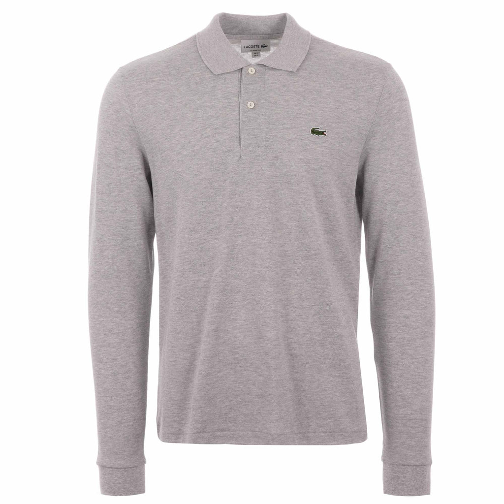 Lacoste L.13.13 Long Sleeve Polo Shirt - Silver Marl