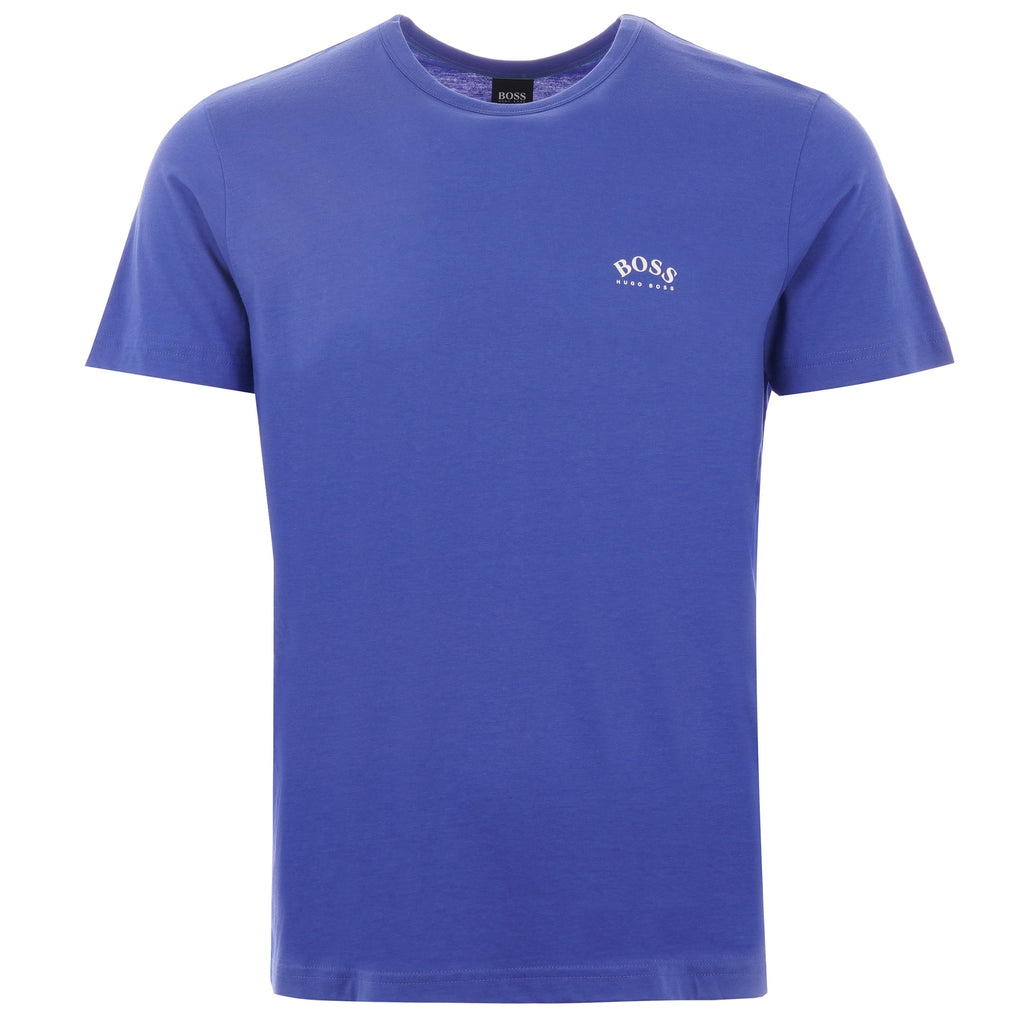 Boss Curved Logo T-Shirt - Blue