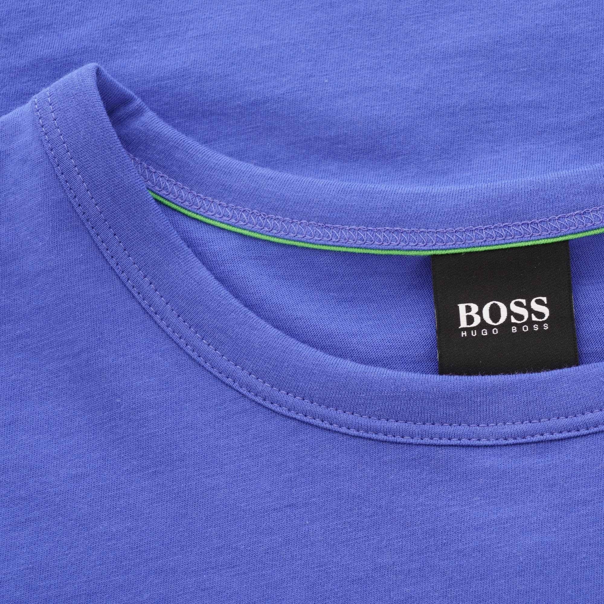 Boss Curved Logo T-Shirt - Blue