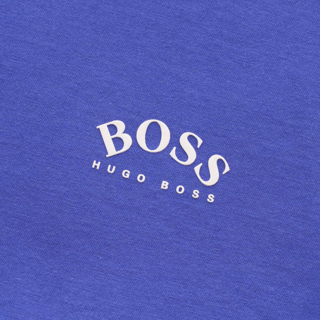 Boss Curved Logo T-Shirt - Blue