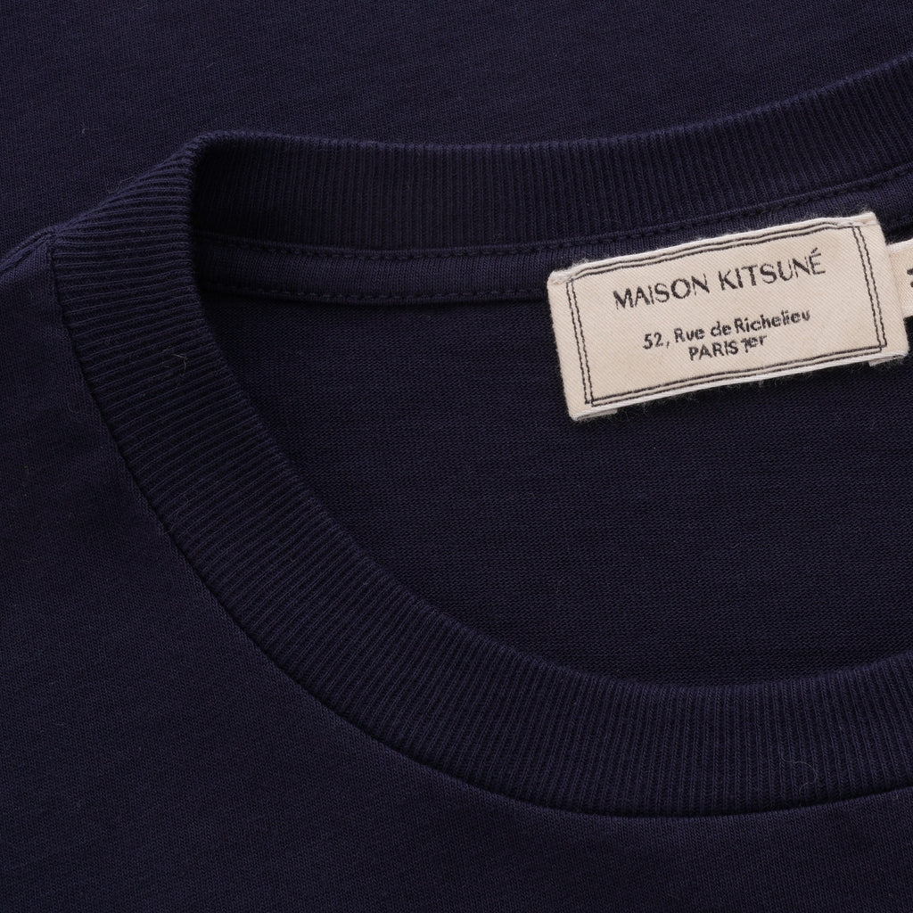 Maison Kitsune Resting Fox Patch T-Shirt - Navy