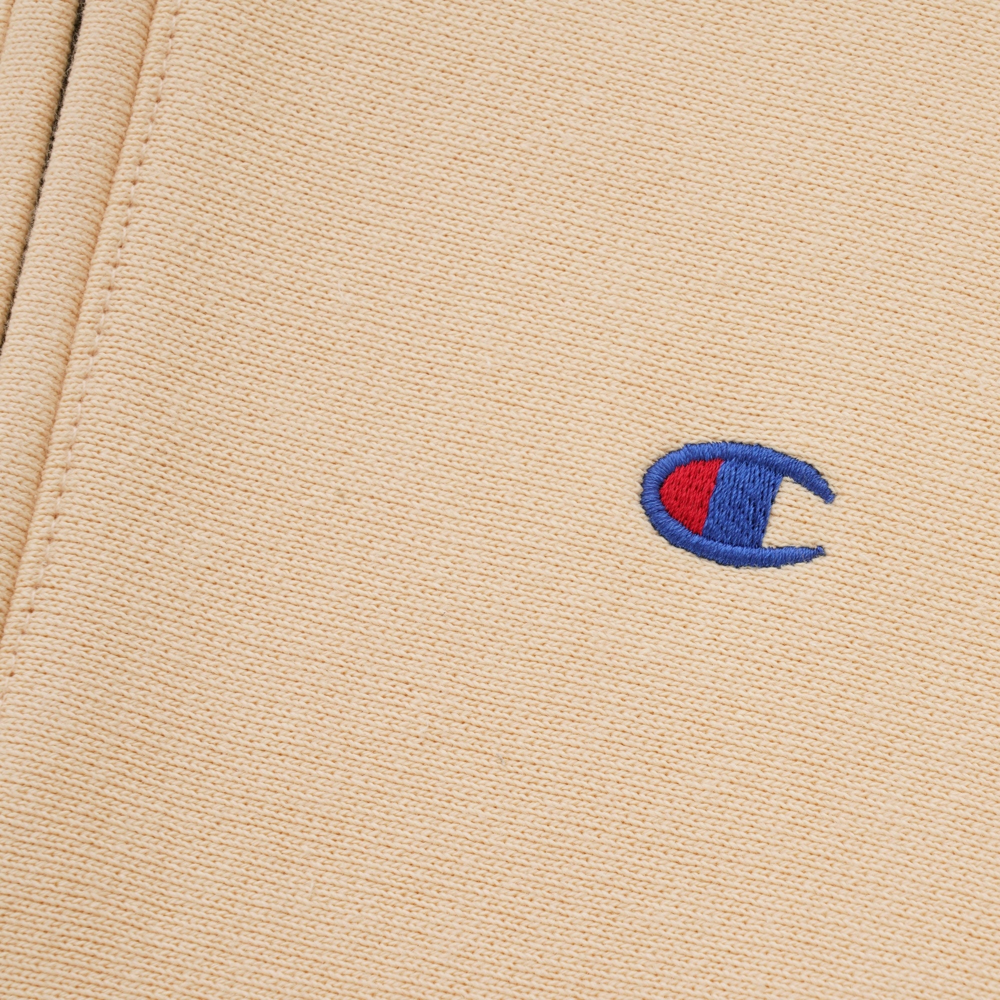 Champion Half Zip Logo Reverse Weave Hoodie - Butter