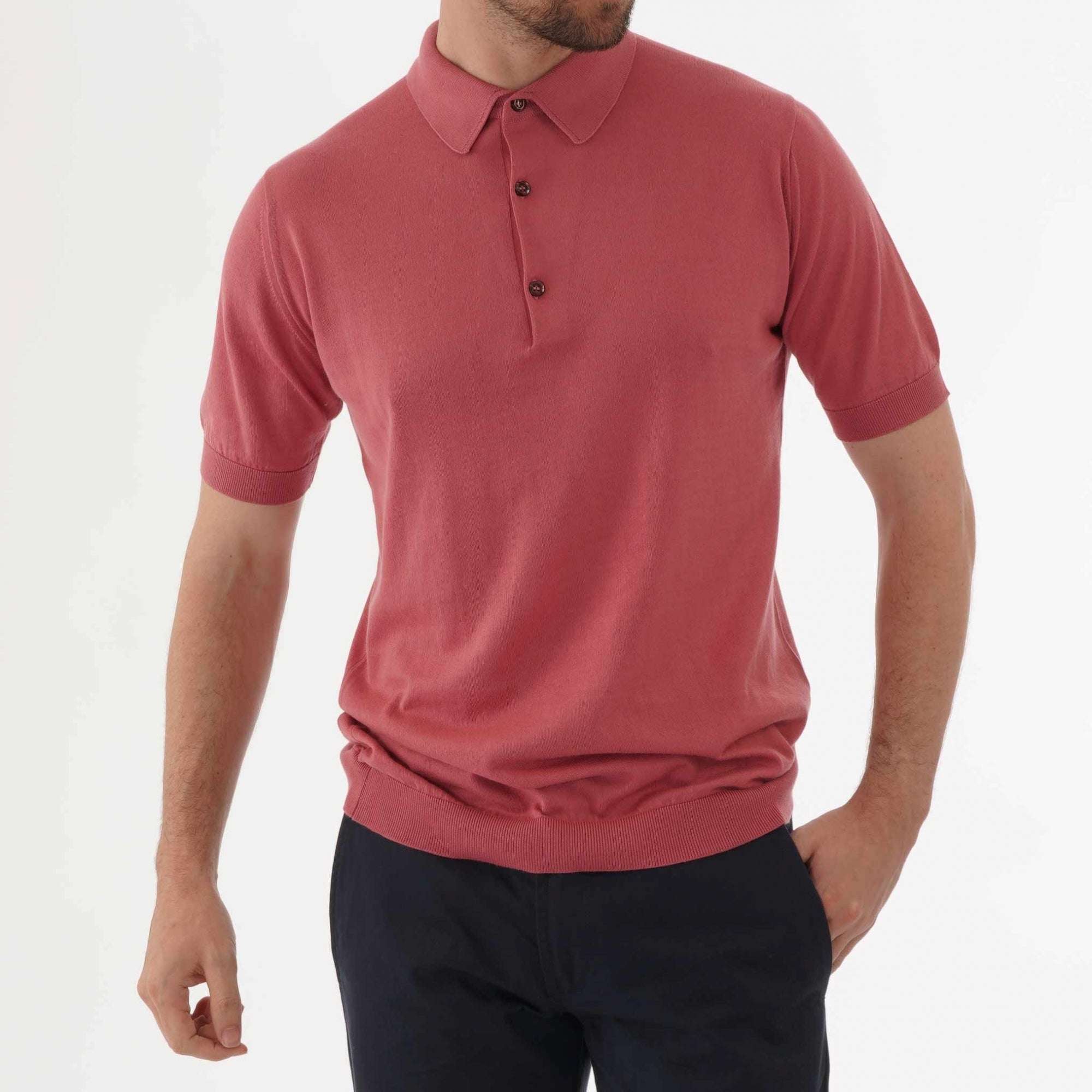 stuartslondon Adrian Polo Shirt - Azalea Pink