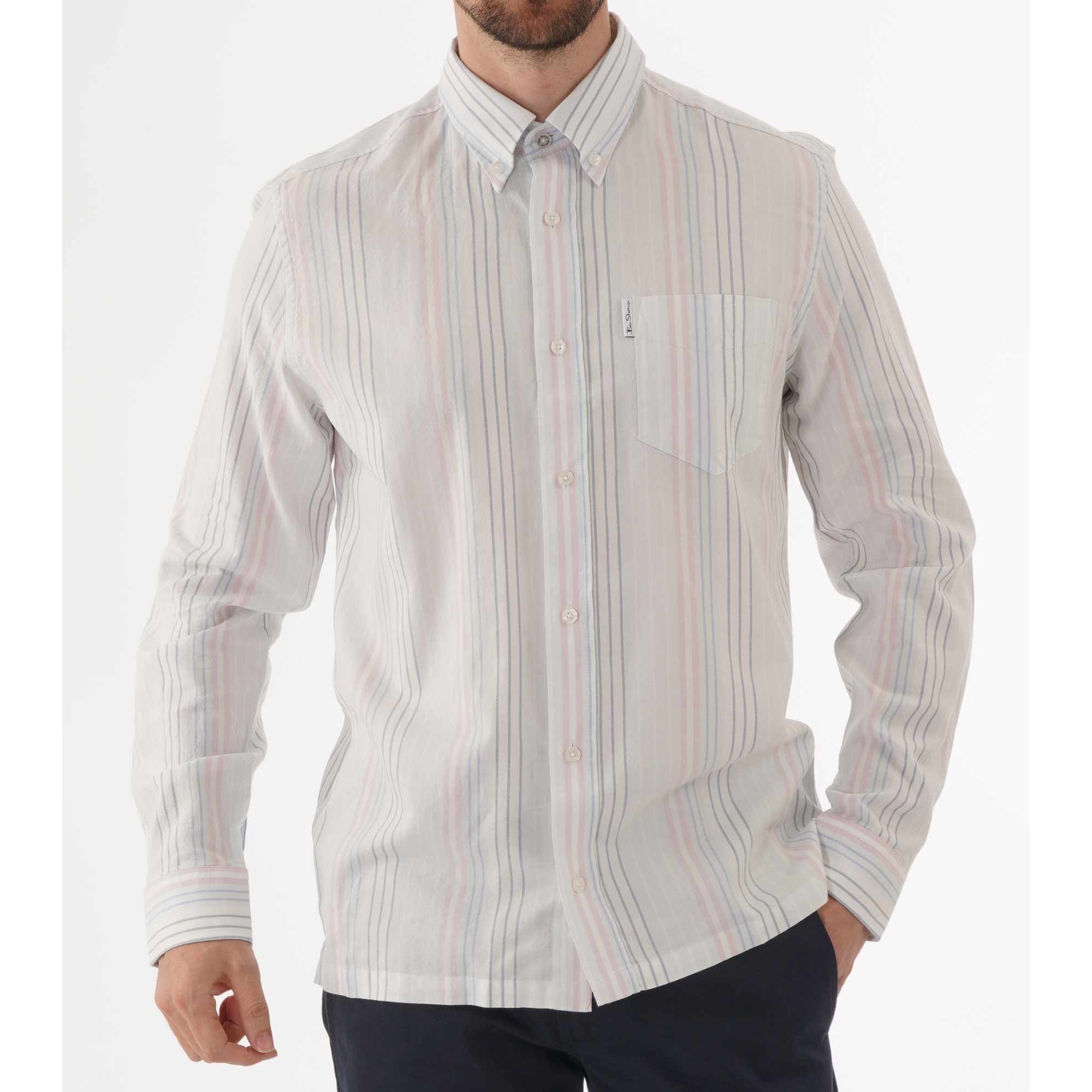 Ben Sherman Archive Yale Striped Shirt - Pale Blue