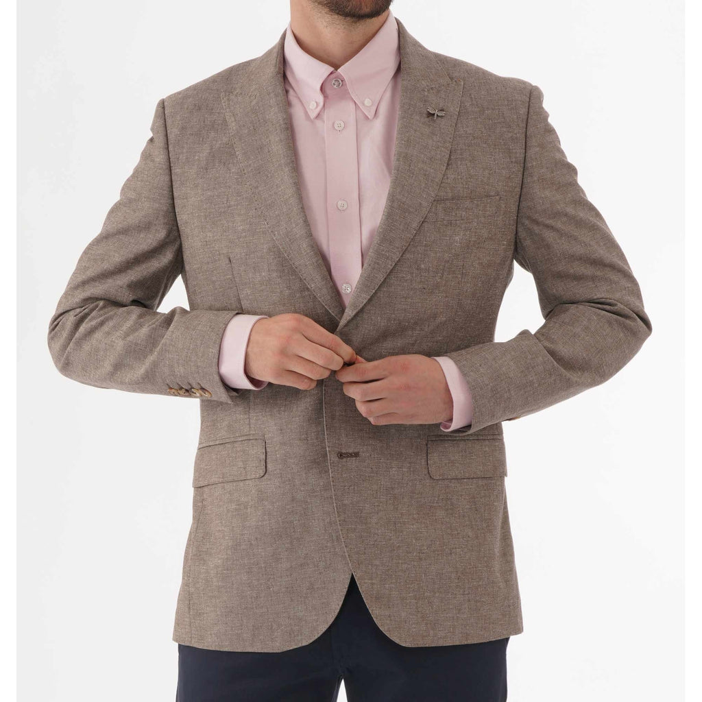 Gibson London Linen Jacket - Stone