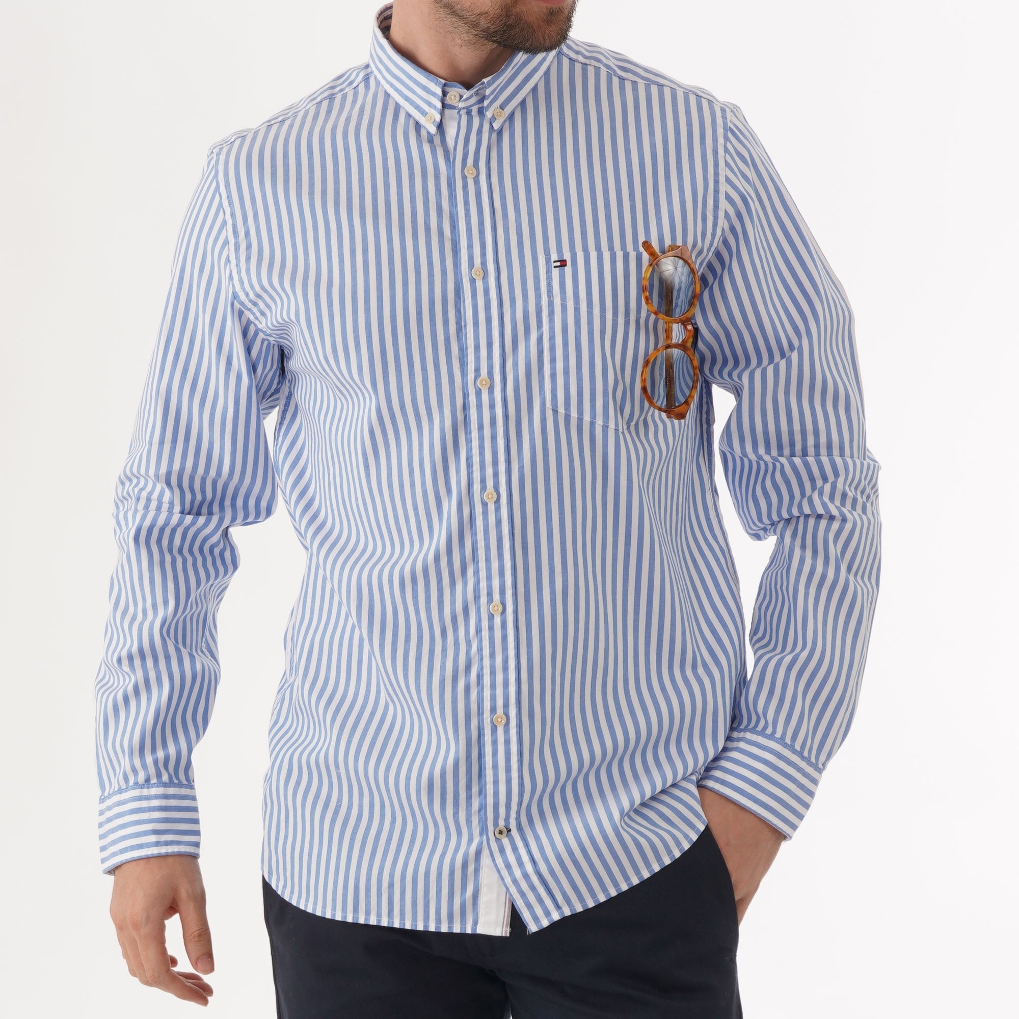 Tommy Hilfiger Striped Oxford Shirt - Regatta