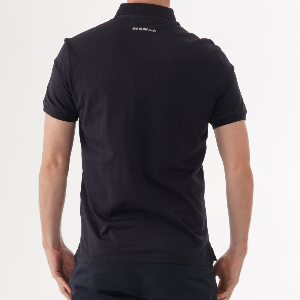Emporio Armani Manga Bear Patch Polo Shirt - Navy