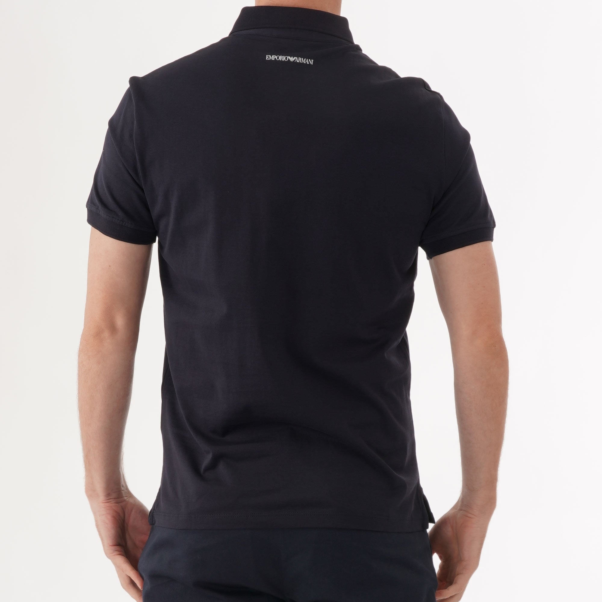 Emporio Armani Manga Bear Patch Polo Shirt - Navy