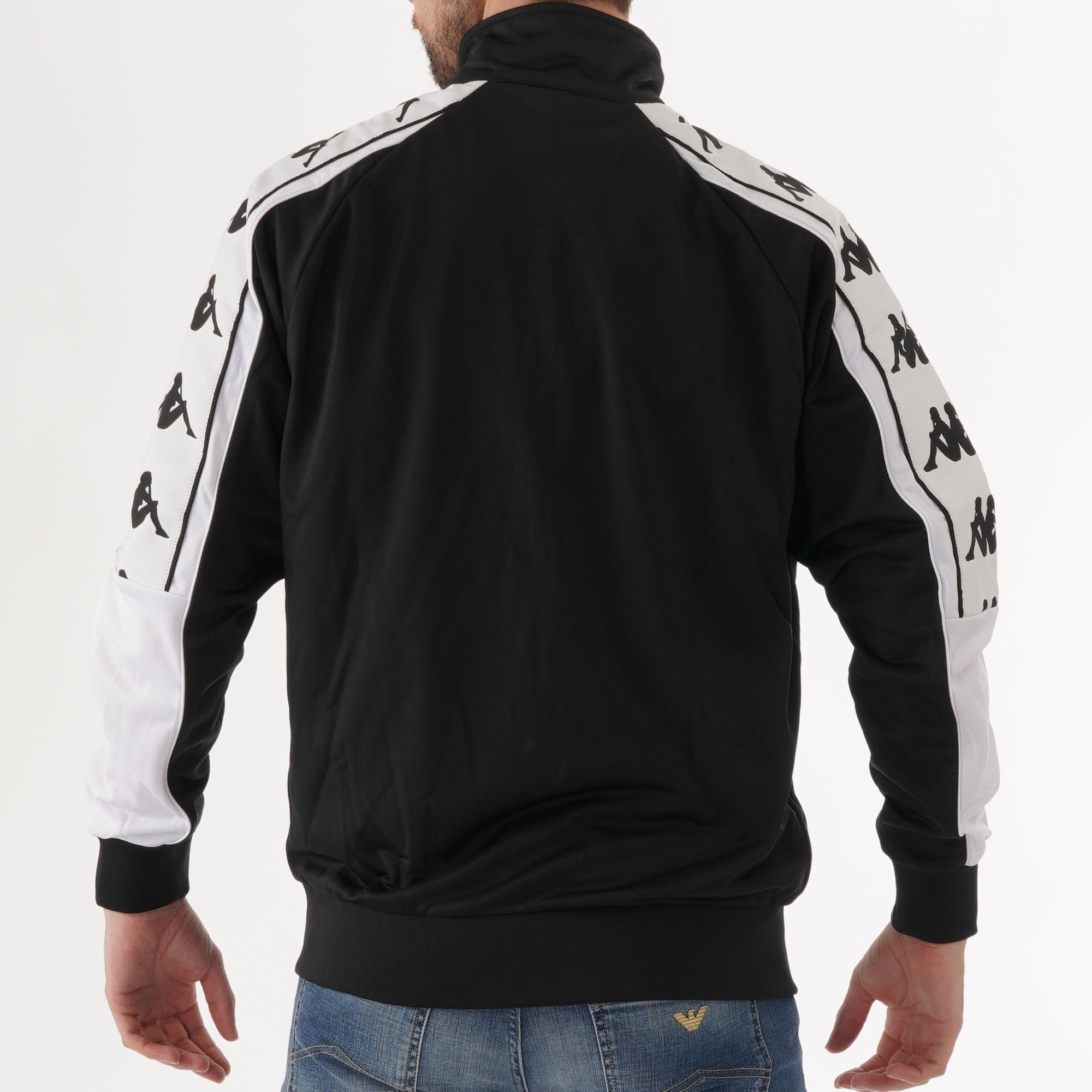 Kappa Banda 10 Jacket - Black & White – Stuarts London