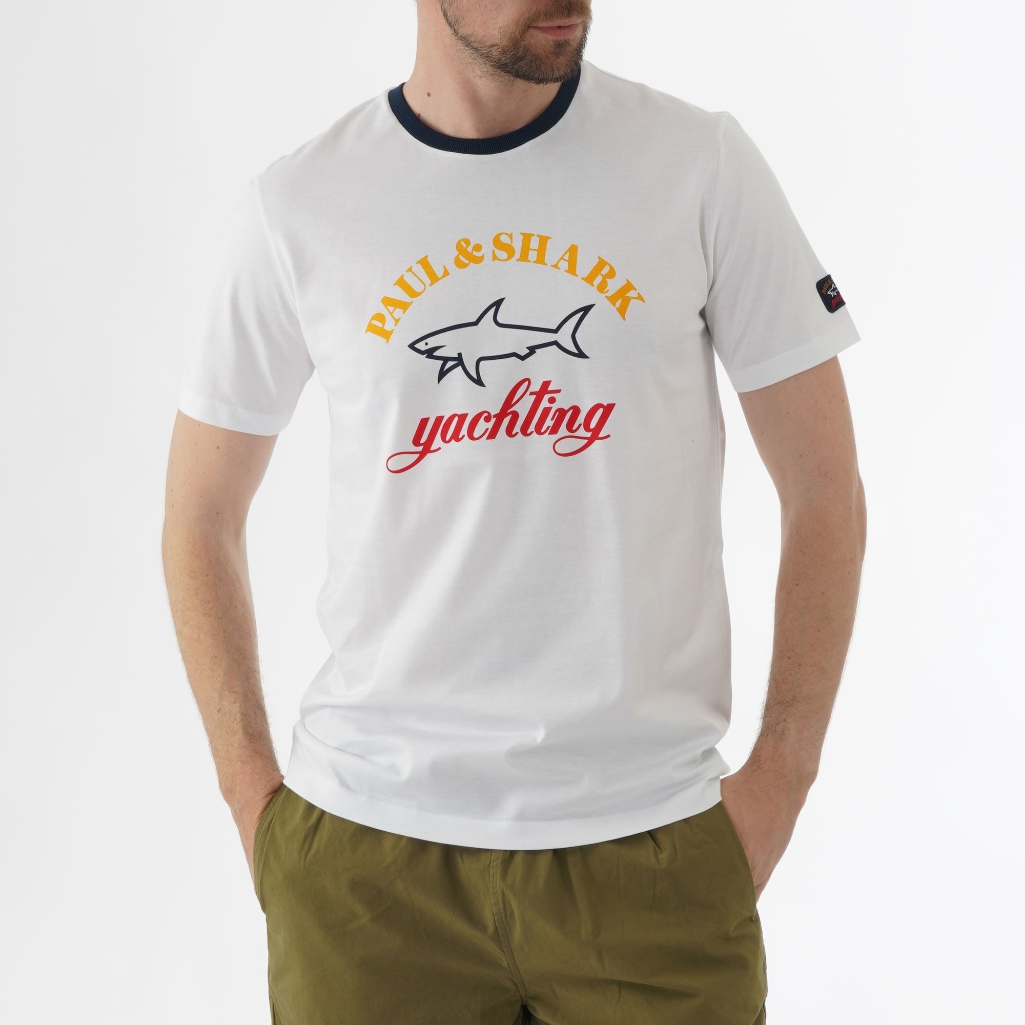 Paul and Shark Logo T-Shirt - White