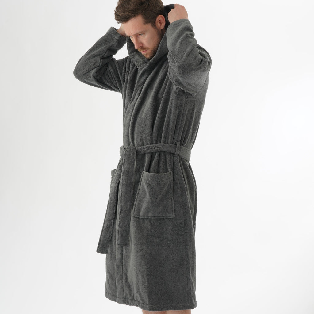 Tommy Hilfiger Cotton Towelling Bathrobe - Magnet