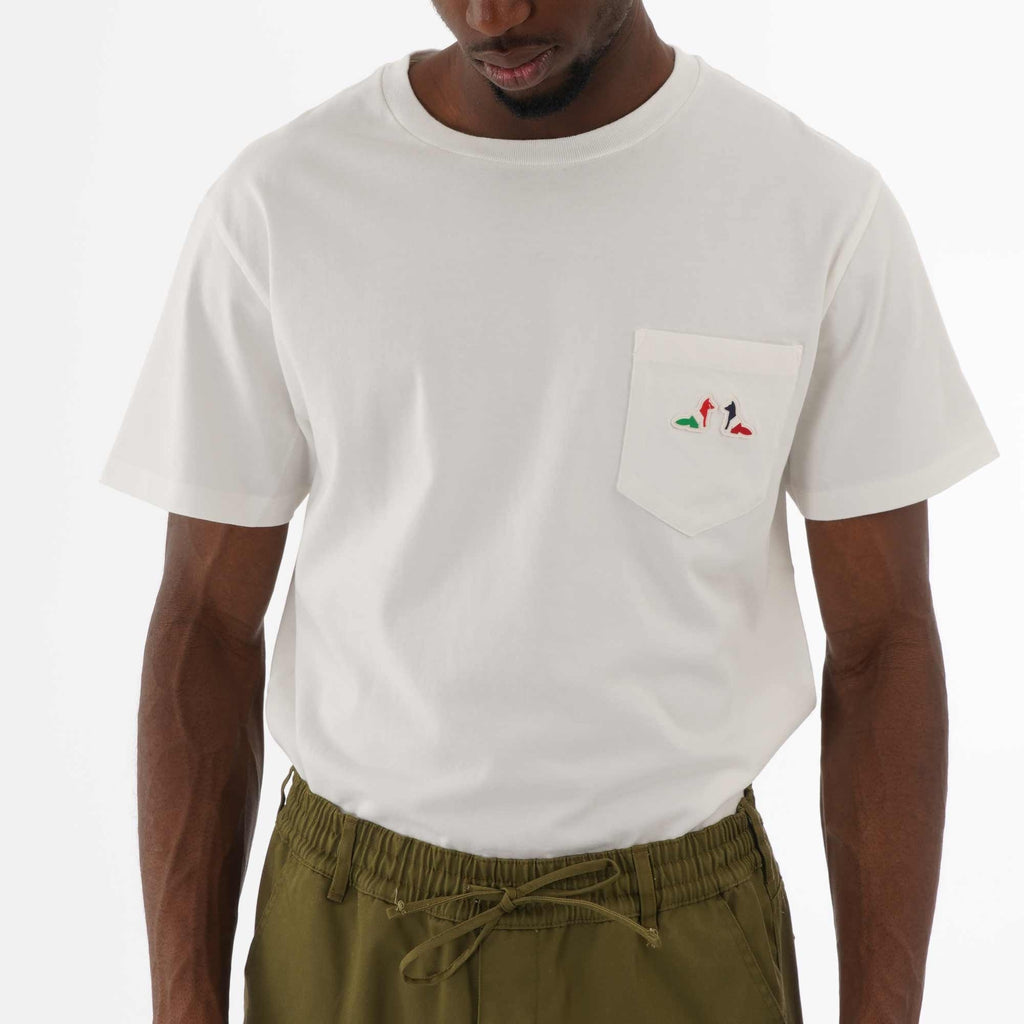 Maison Kitsune Resting Fox Patch T-Shirt - Ecru