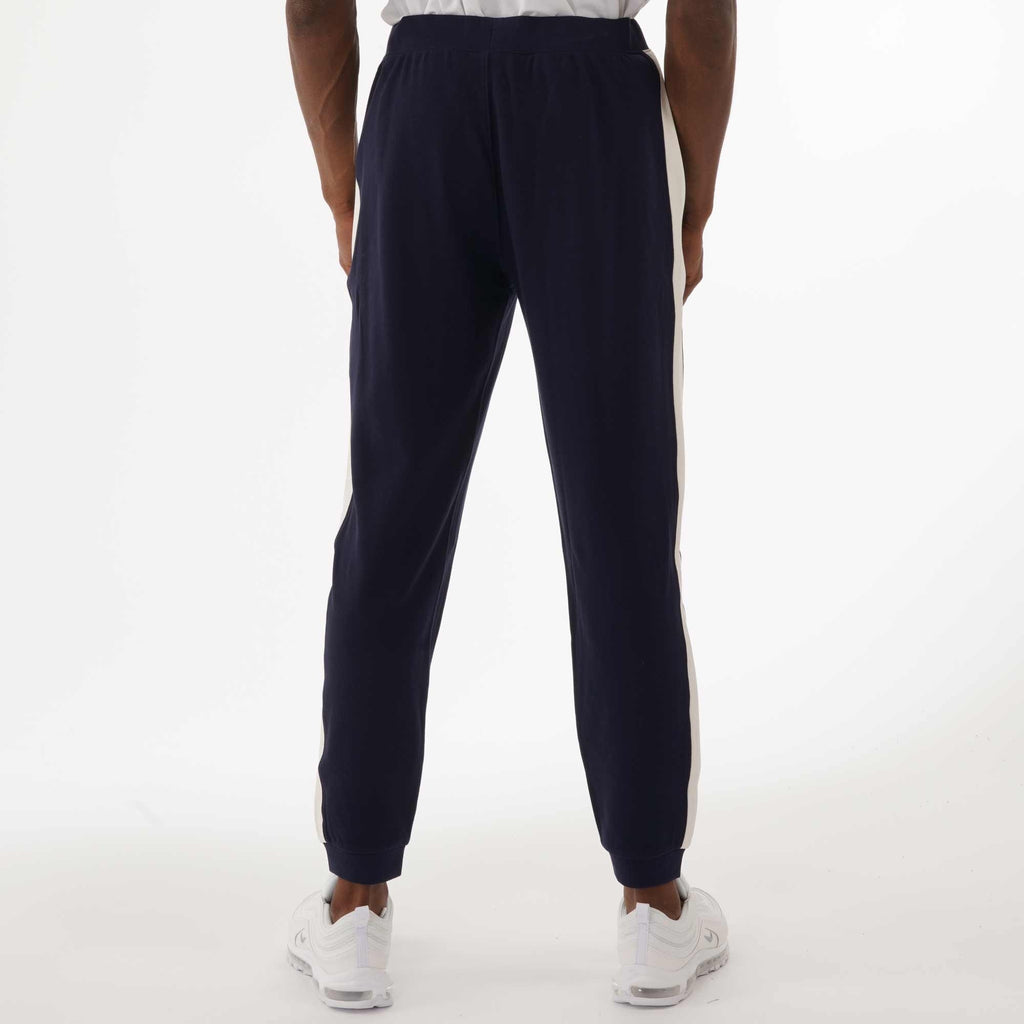 Lacoste Colour Block Piqu  Fleece Sweatpants - Navy & White