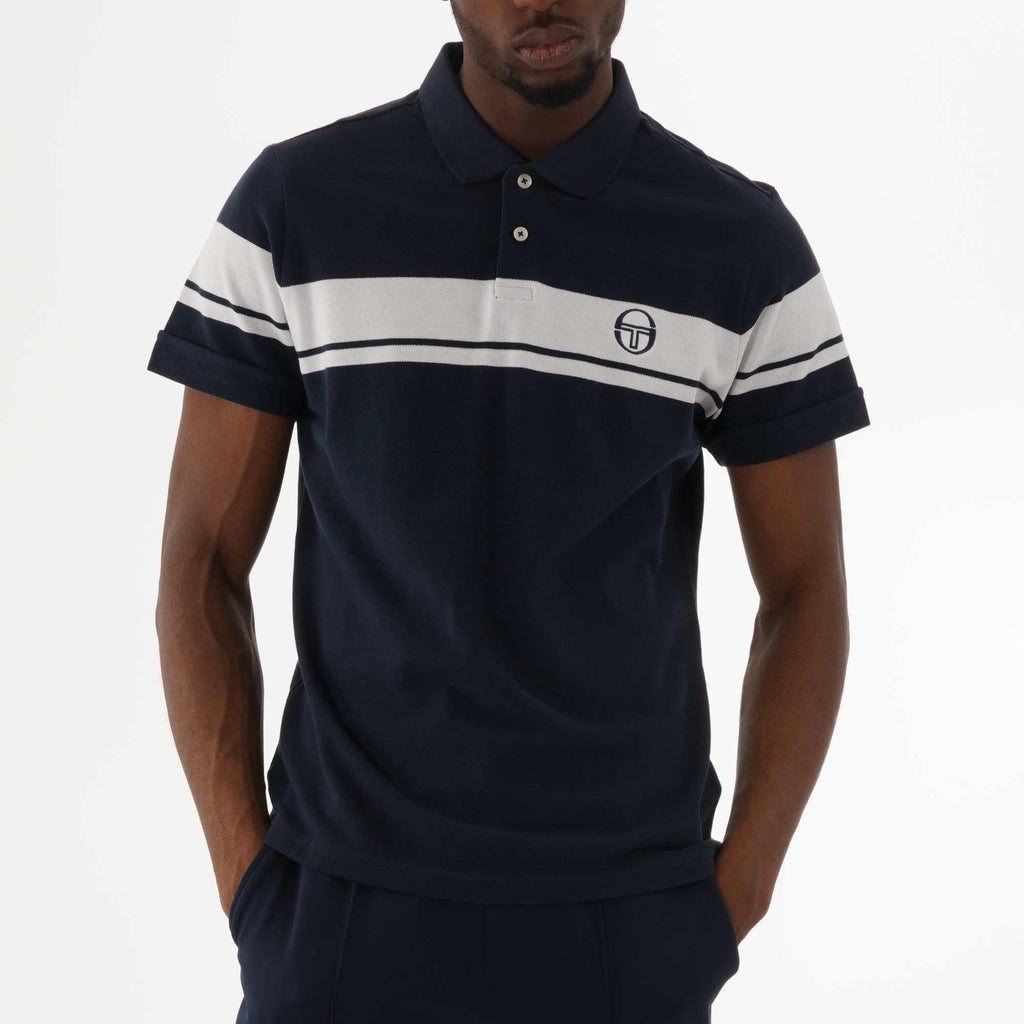 Sergio Tacchini Young Line Polo Shirt - Navy & White