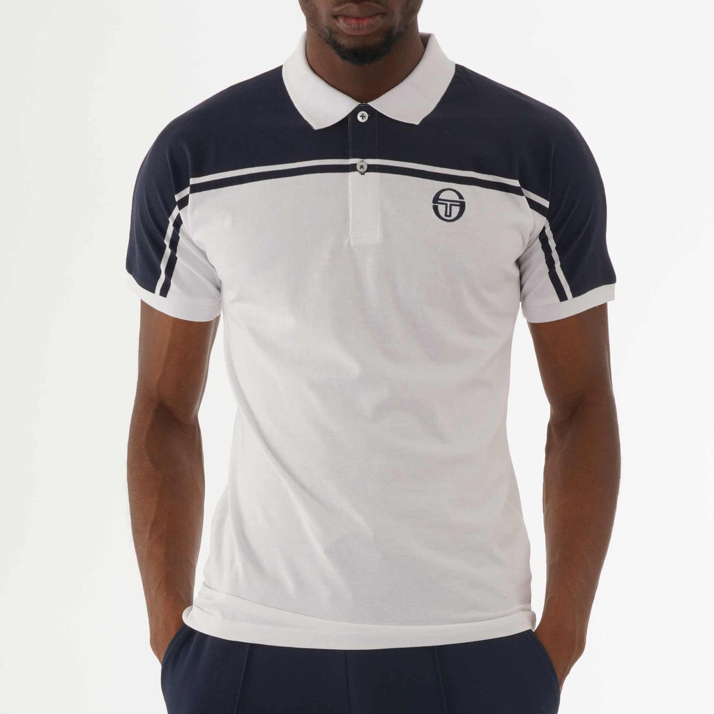 Sergio Tacchini New Young Line Polo Shirt - White & Navy