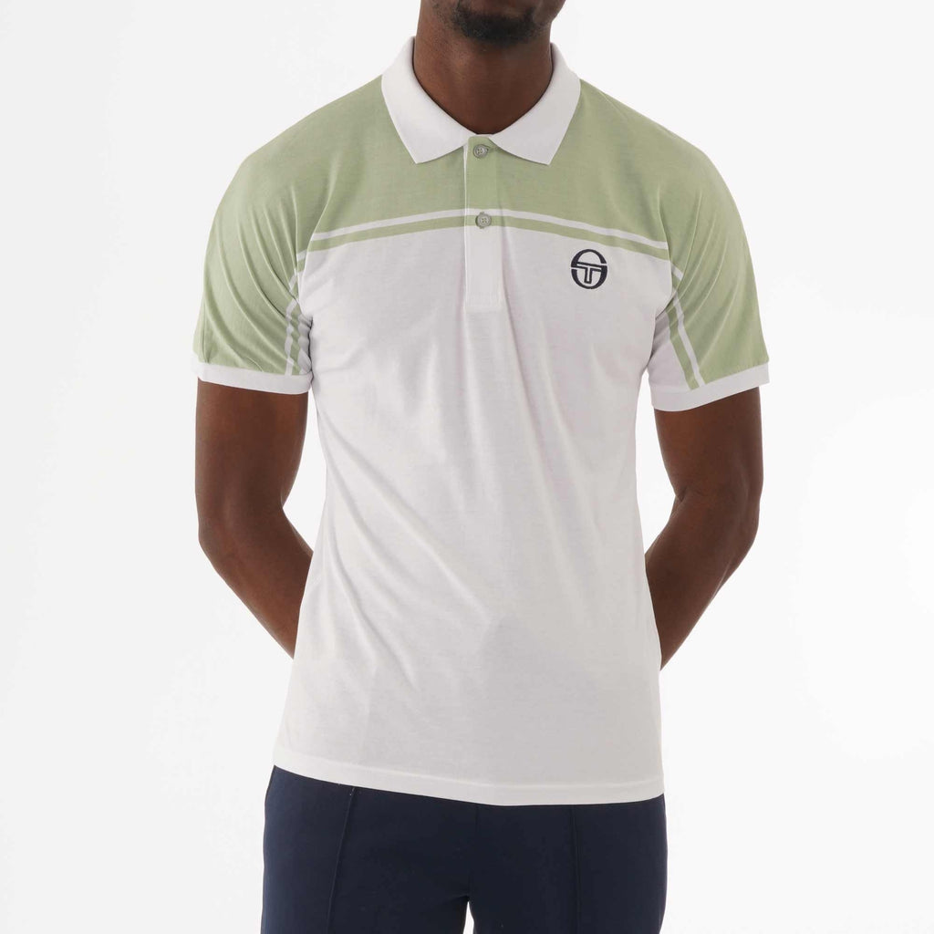 Sergio Tacchini New Young Line Polo Shirt - White & Green