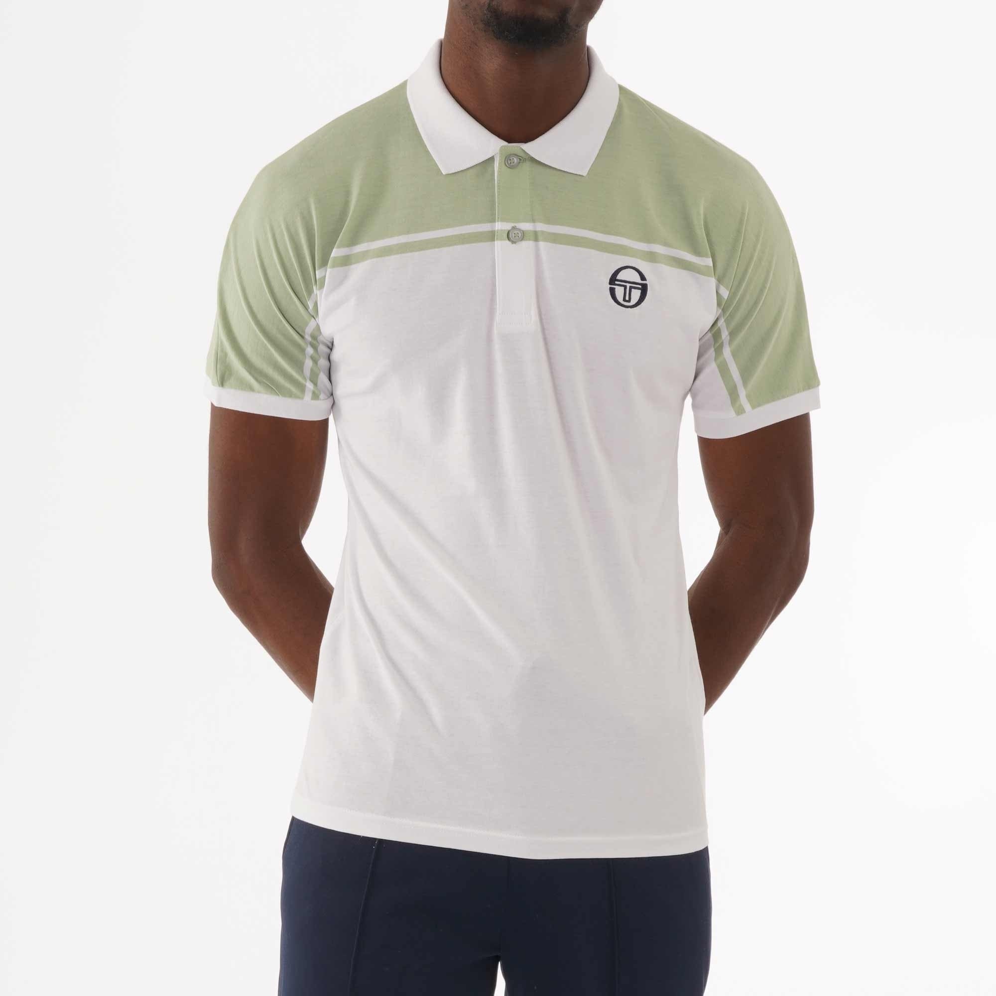 Sergio Tacchini New Young Line Polo Shirt - White & Green