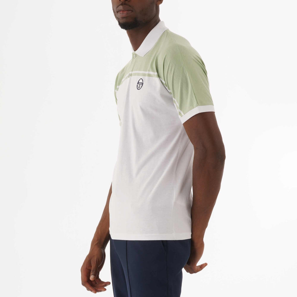Sergio Tacchini New Young Line Polo Shirt - White & Green