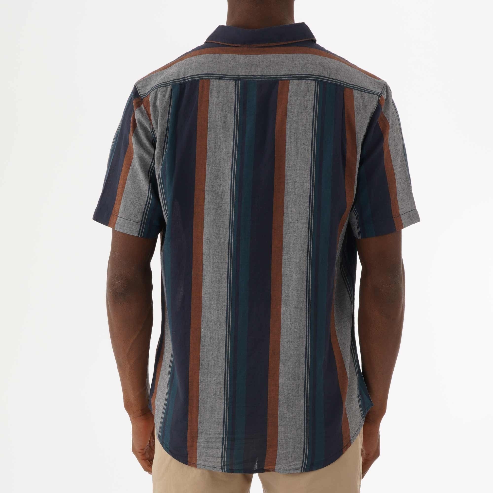 Farah Archive Donnally SS Stripe Shirt - Blue Star