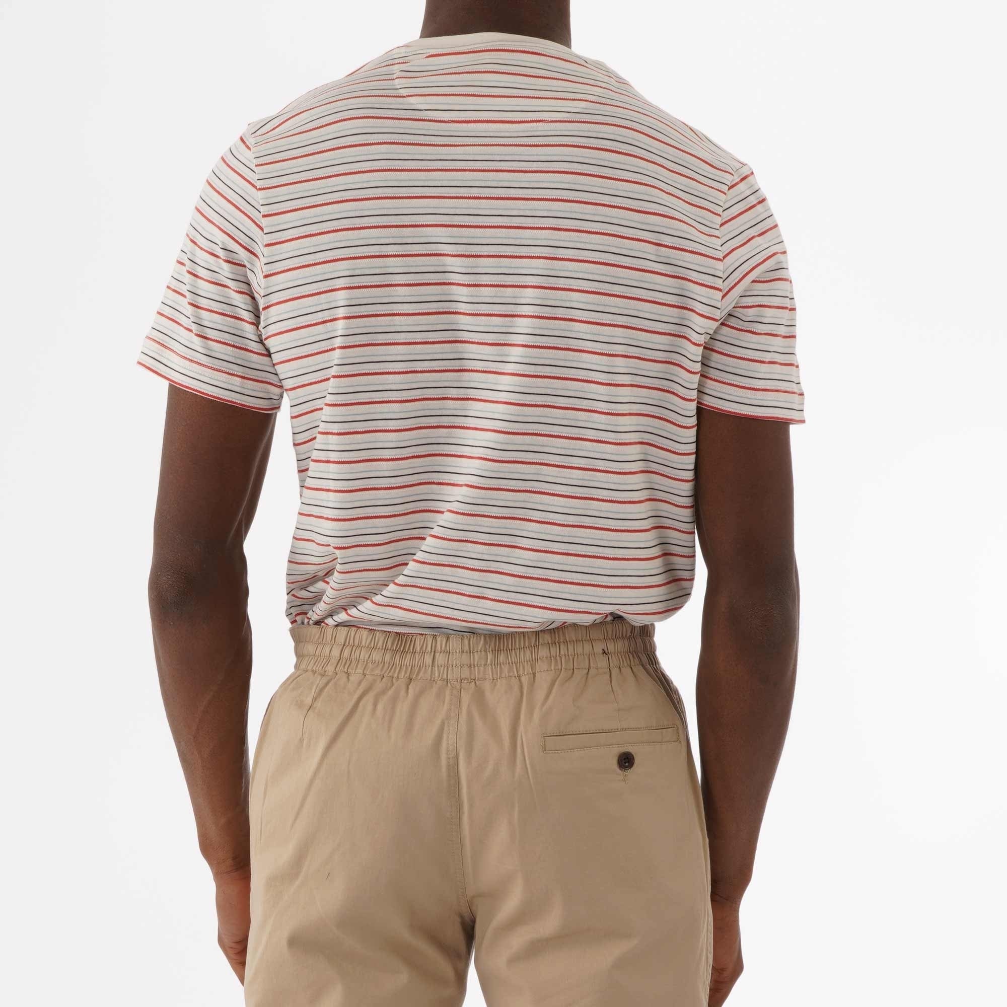 Farah Archive Fawkes Contrast Stripe T-Shirt - Ecru