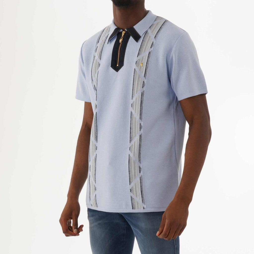 Gabicci Vintage Limited Edition Birdseye Polo Shirt - Mist