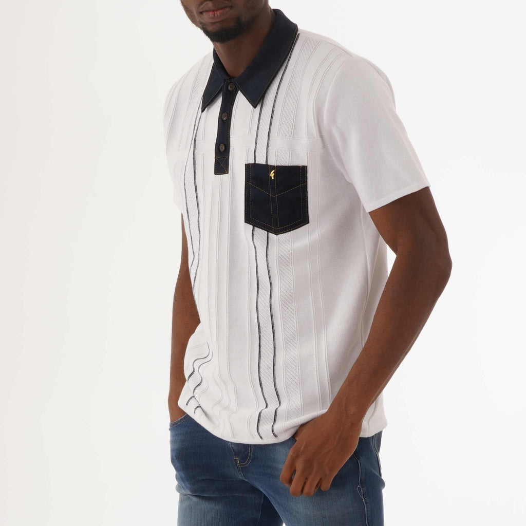 Gabicci Vintage Limited Edition Hawk Polo Shirt - White
