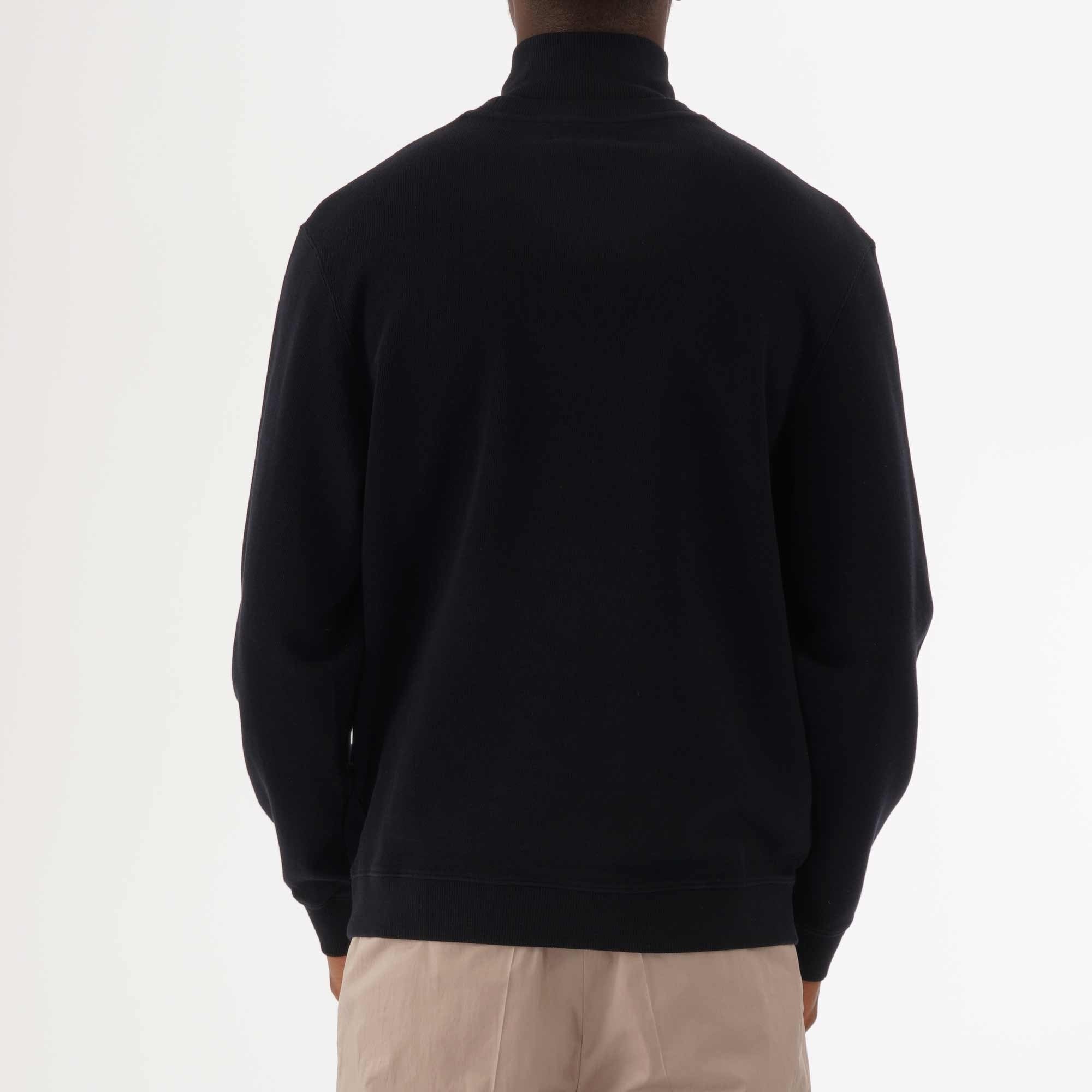 Fred Perry Shield Zip-Neck Sweatshirt - Navy