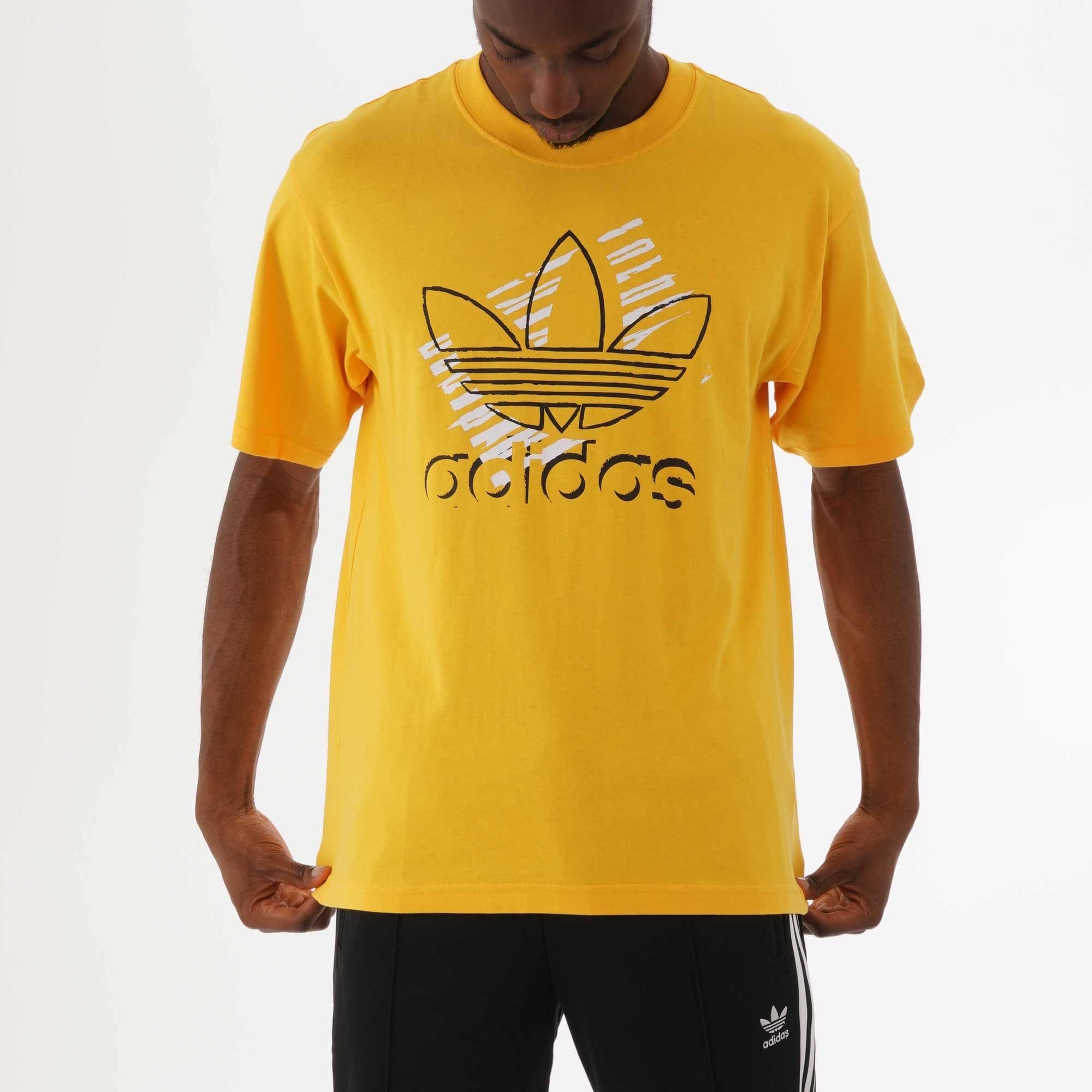 Adidas Originals Trefoil Art T-Shirt - Yellow