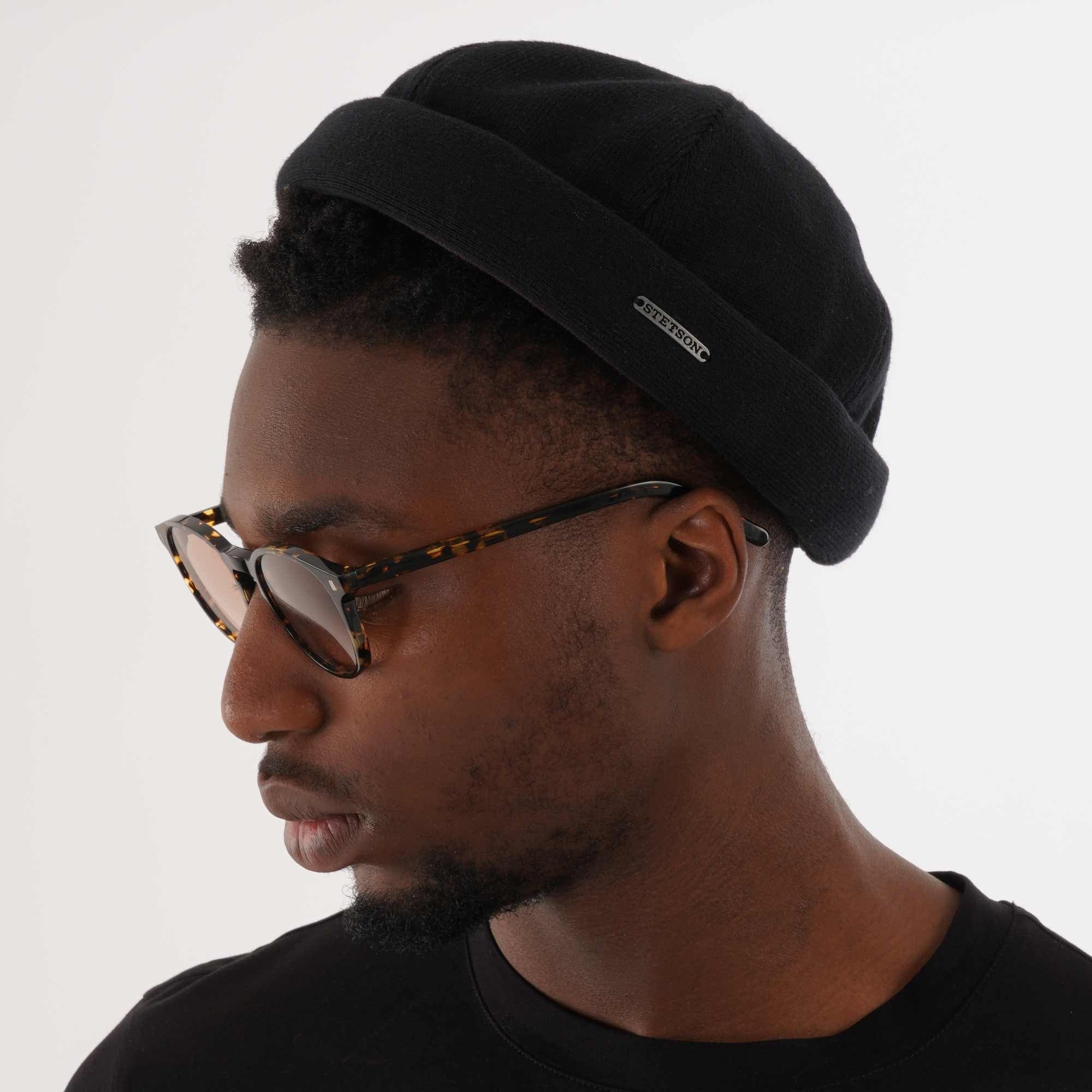 Stetson Hats Cotton Docker Beanie  - Black