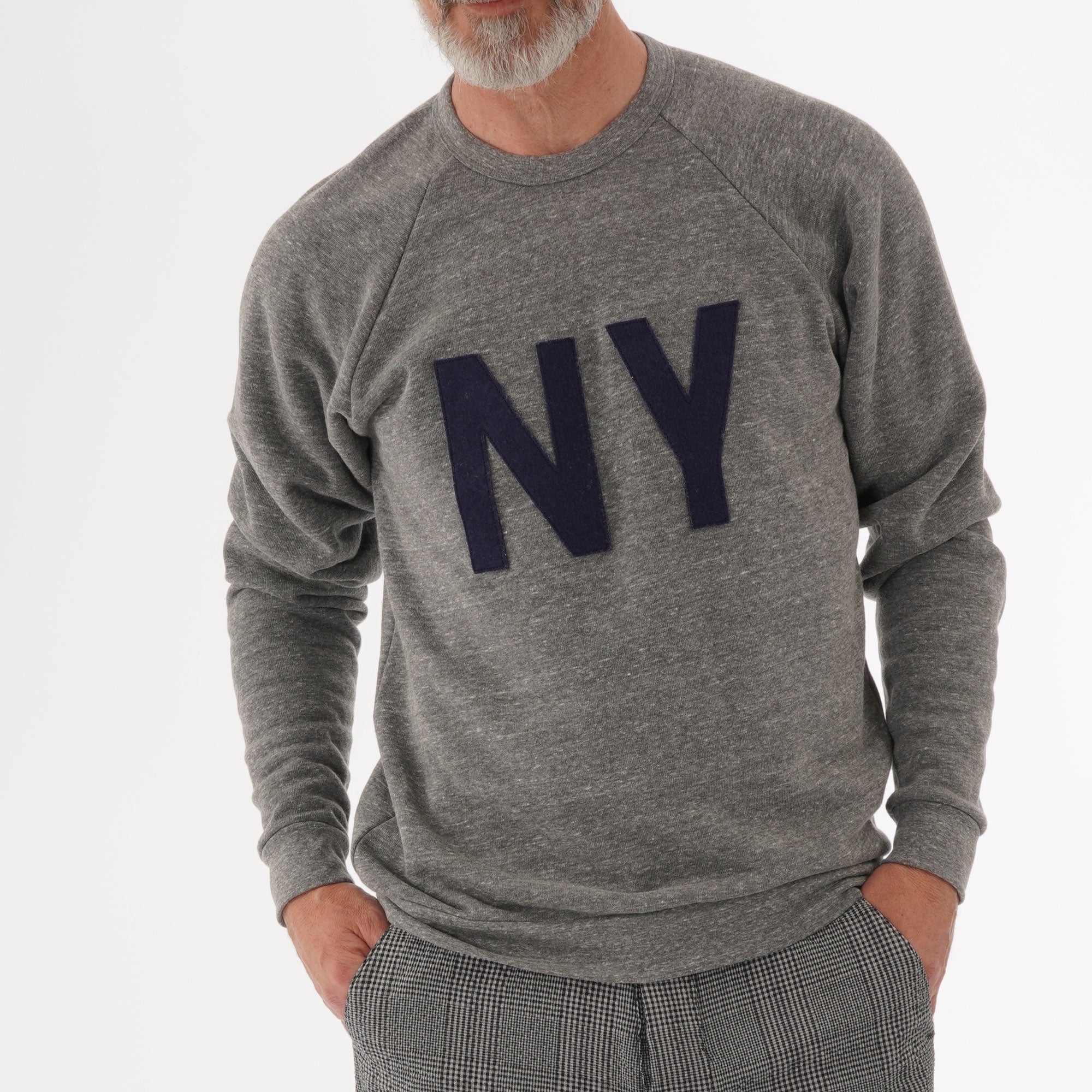 Ebbets Field Flannels New York Gothams Crewneck Sweatshirt - Grey