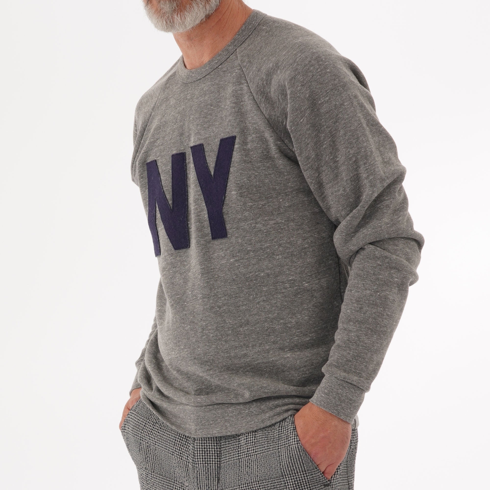 Ebbets Field Flannels New York Gothams Crewneck Sweatshirt - Grey
