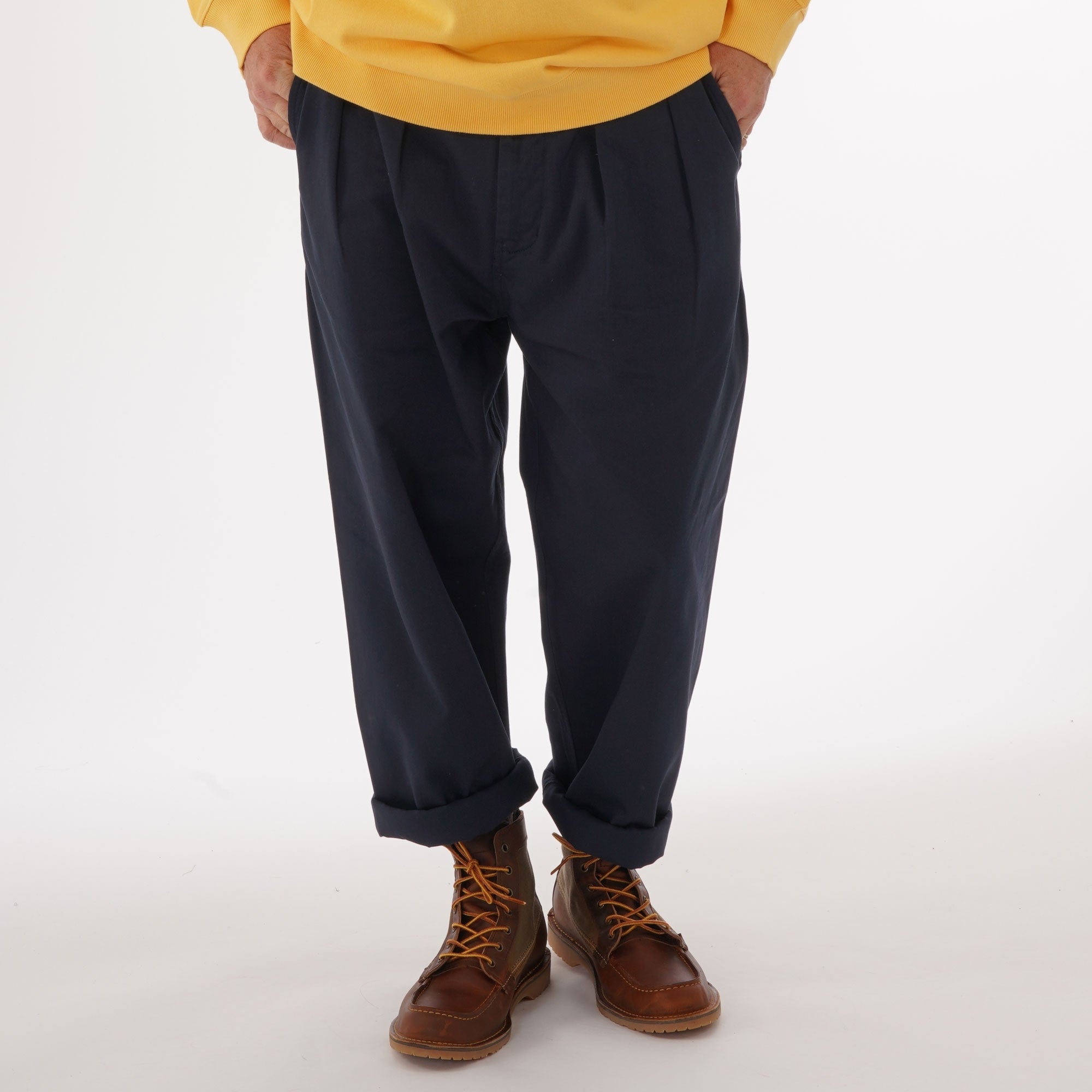 Universal Works Double Pleat Pant - Navy